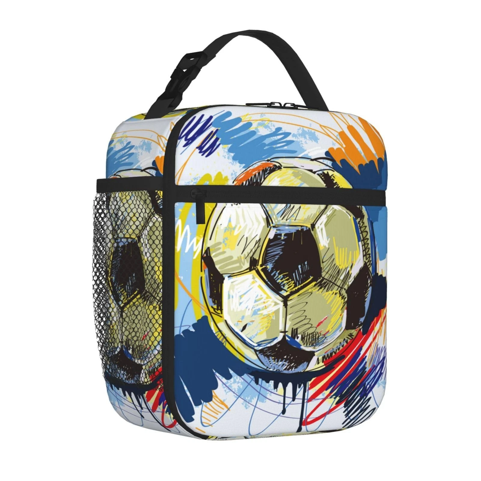 Soccer Lunch Bag for Kids Boys Girls