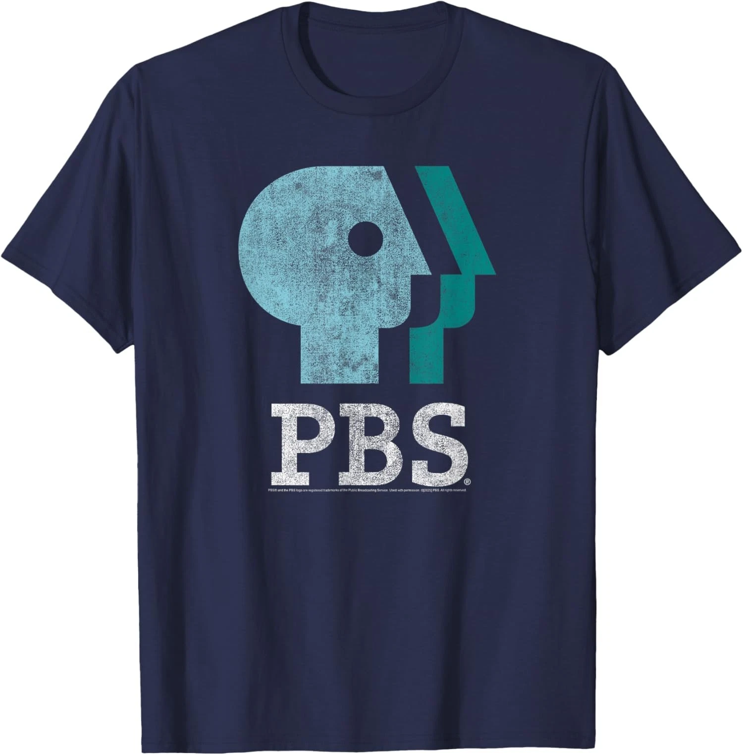 PBS Blue, Teal & White Logo Public Broadcasting Unisex T-Shirt