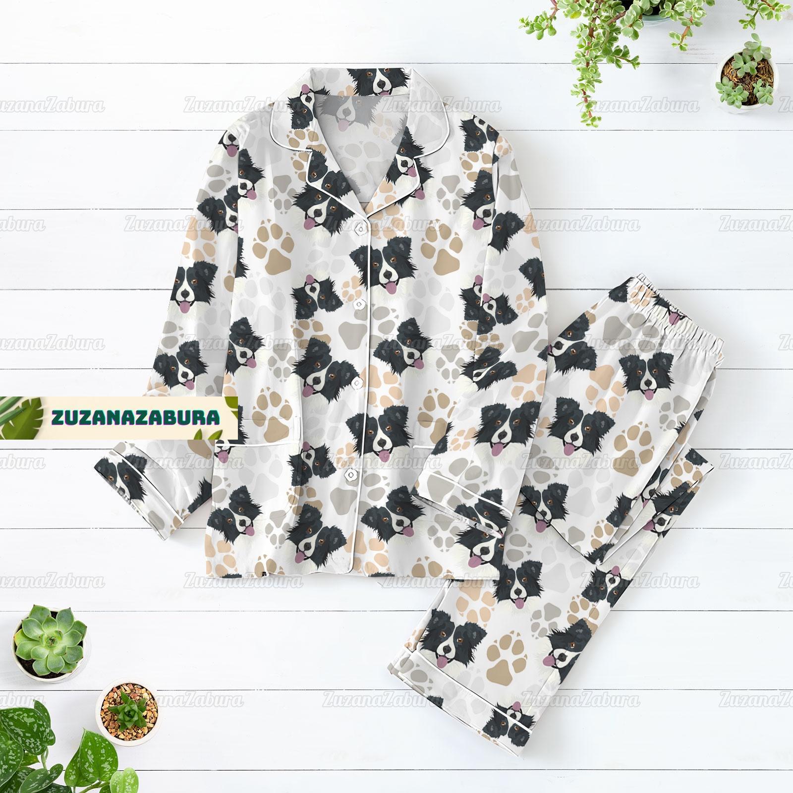 Border Collie Pajamas Set, Border Collie Shirt, Border Collie Pajamas