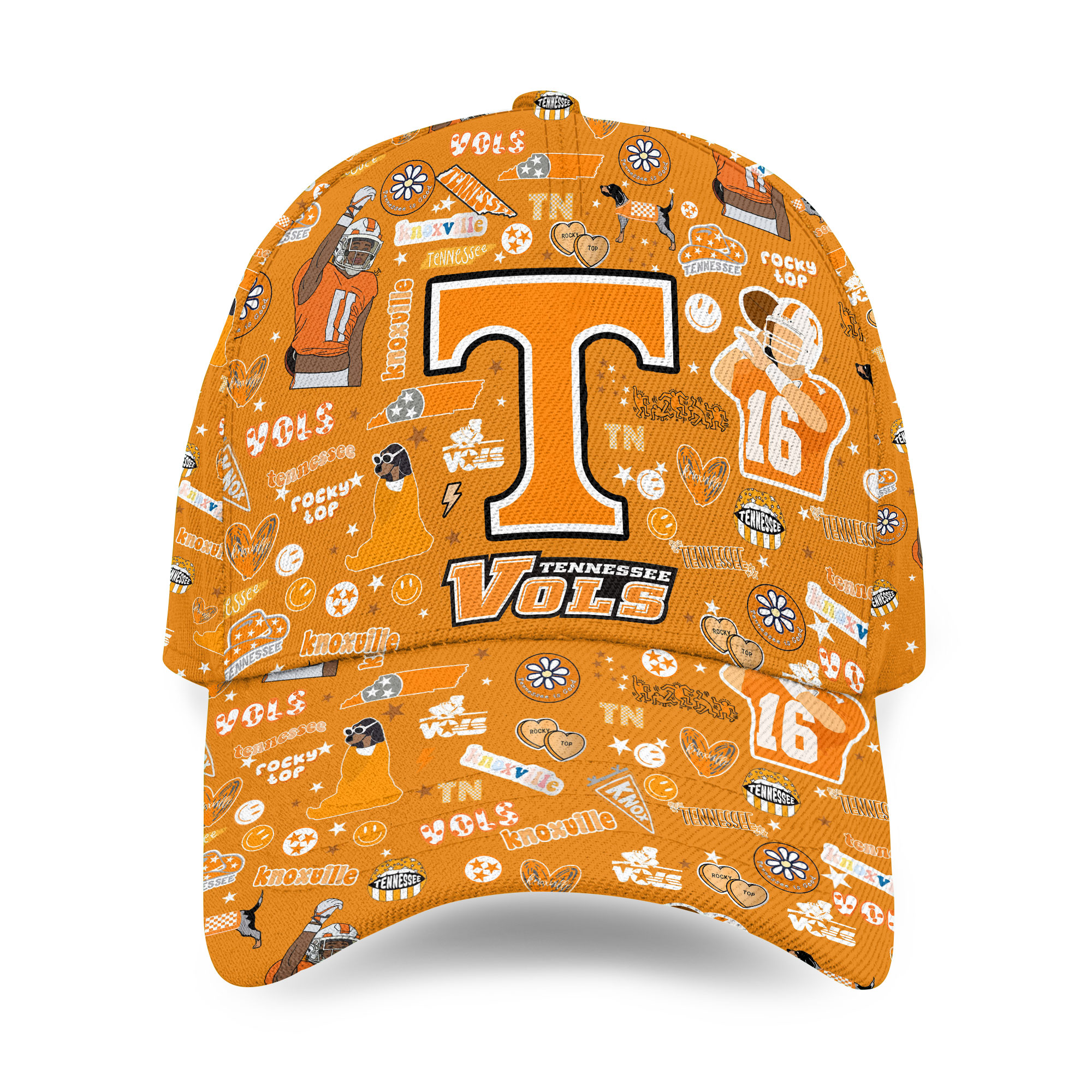 Tenness Volunteers Go Vols Cap, Tenness Volunteers Game Day Football Cap, Tenness Volunteers Team Football Cap