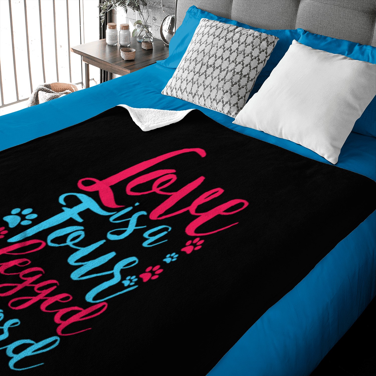 Love Is A Four Legged Word Pet Dog Lover Novelty Baby Blankets