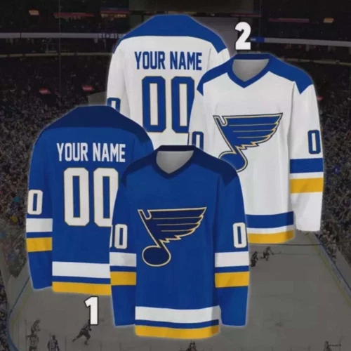 Personalized St. Louis Blue Shirt, Custom Ice Hockey Shirt Fan Gear Gift