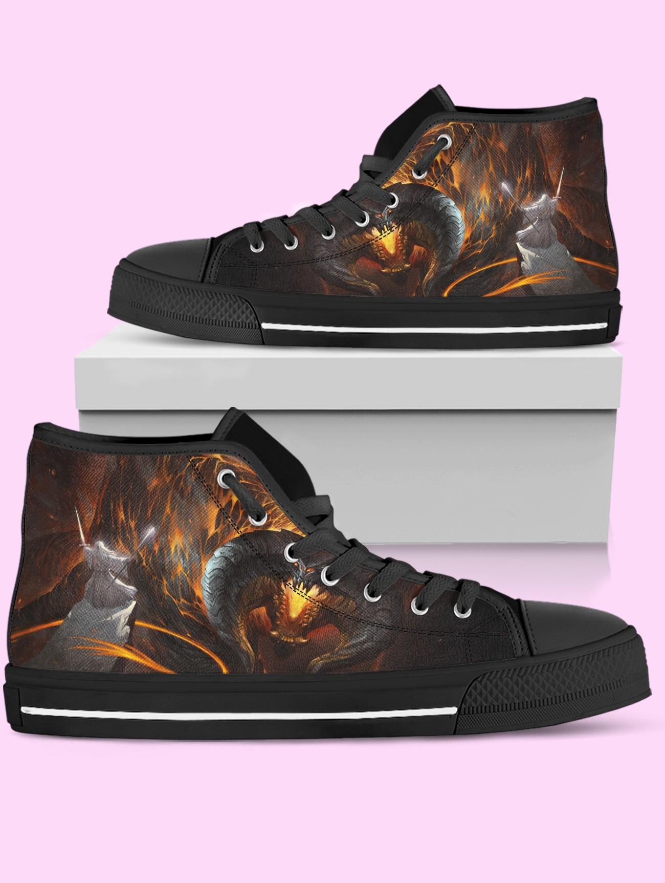 Gandalf vs Balrog High-Top Shoes: Lord of the Ring Sneakers