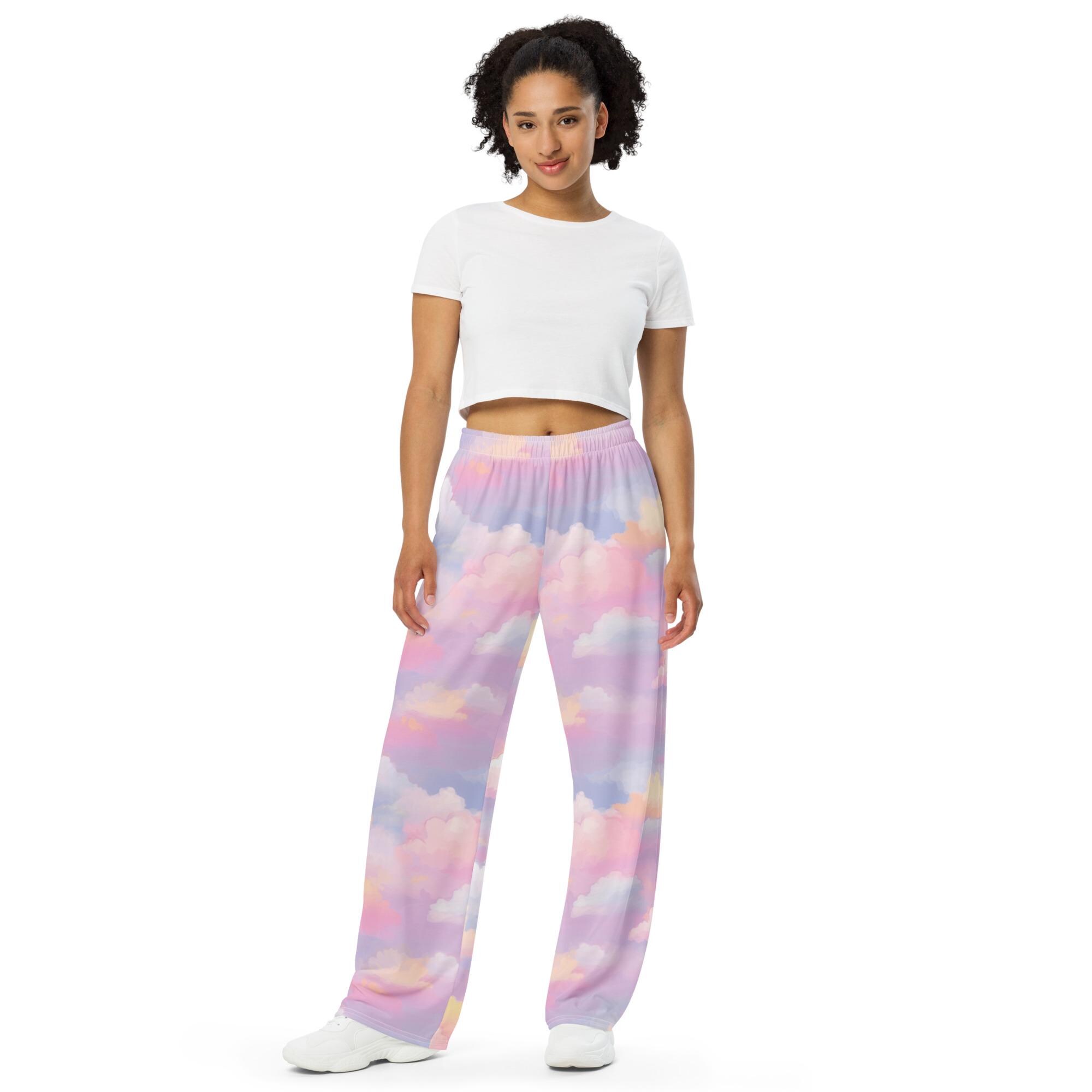 Unisex Pajama Pants (with Pockets!) * Pastel Cloud PJs * Concert Tour Era Outfit Idea * Pop Star Poet * Rainbow Clouds Pink Purple Blue