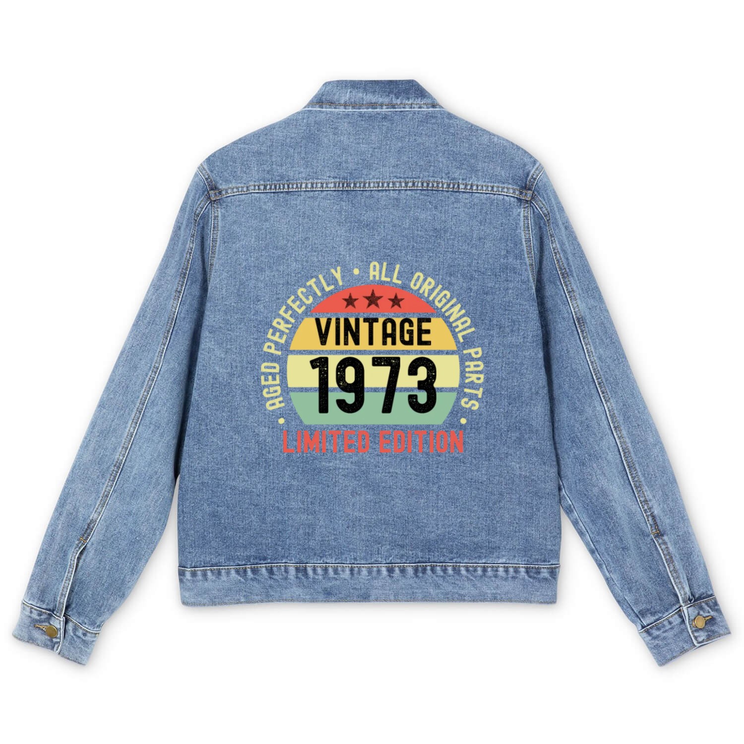 50th Birthday Vintage 1973 Men's Denim Jackets