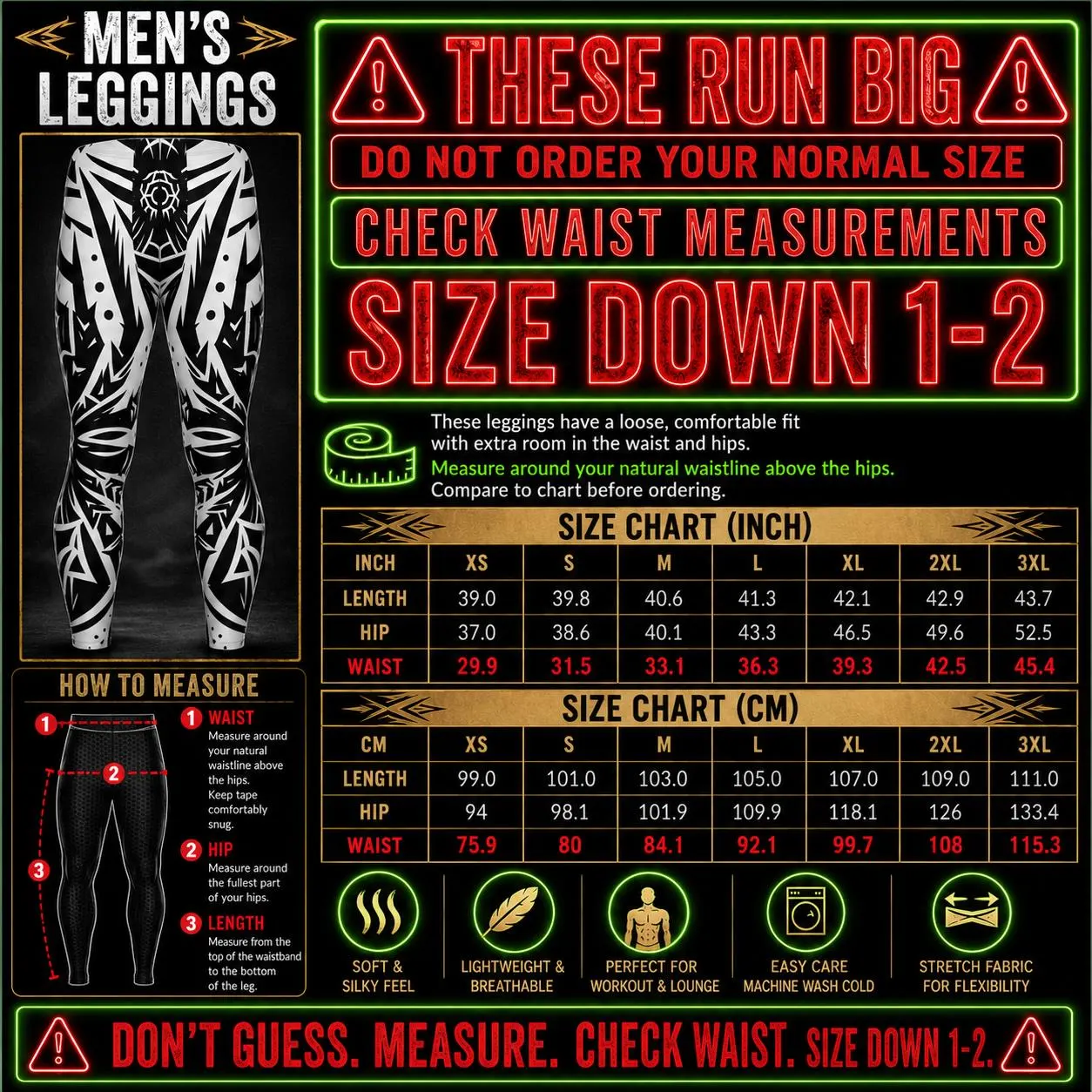 Gladiator Mens Leggings, Exoskeleton Armor, Workout Pants, Dystopian Druid Cycling Warrior, Rustic,Medieval Viking, Cosplay Wrestling Gift