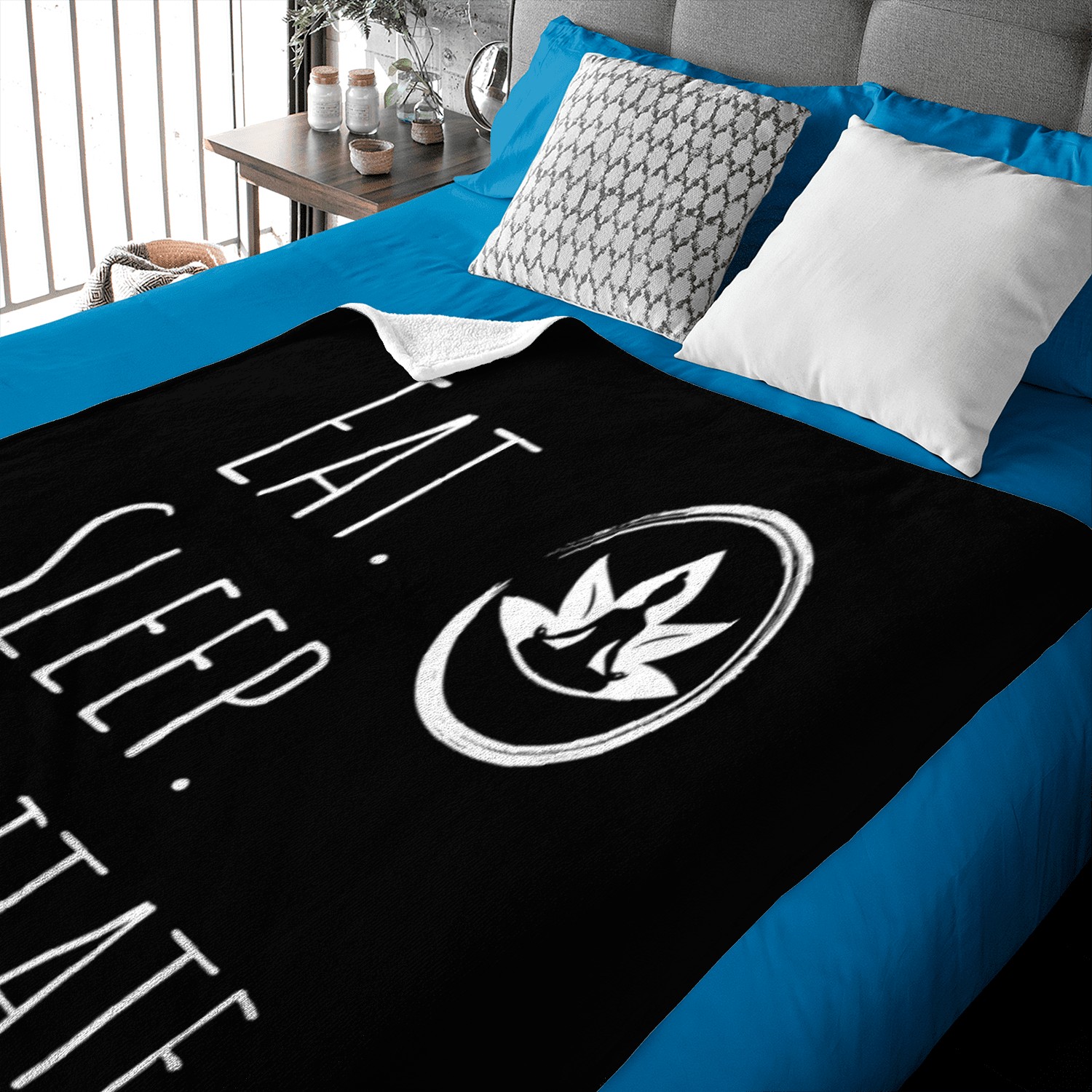 Eat. Sleep. Meditate. Baby Blankets