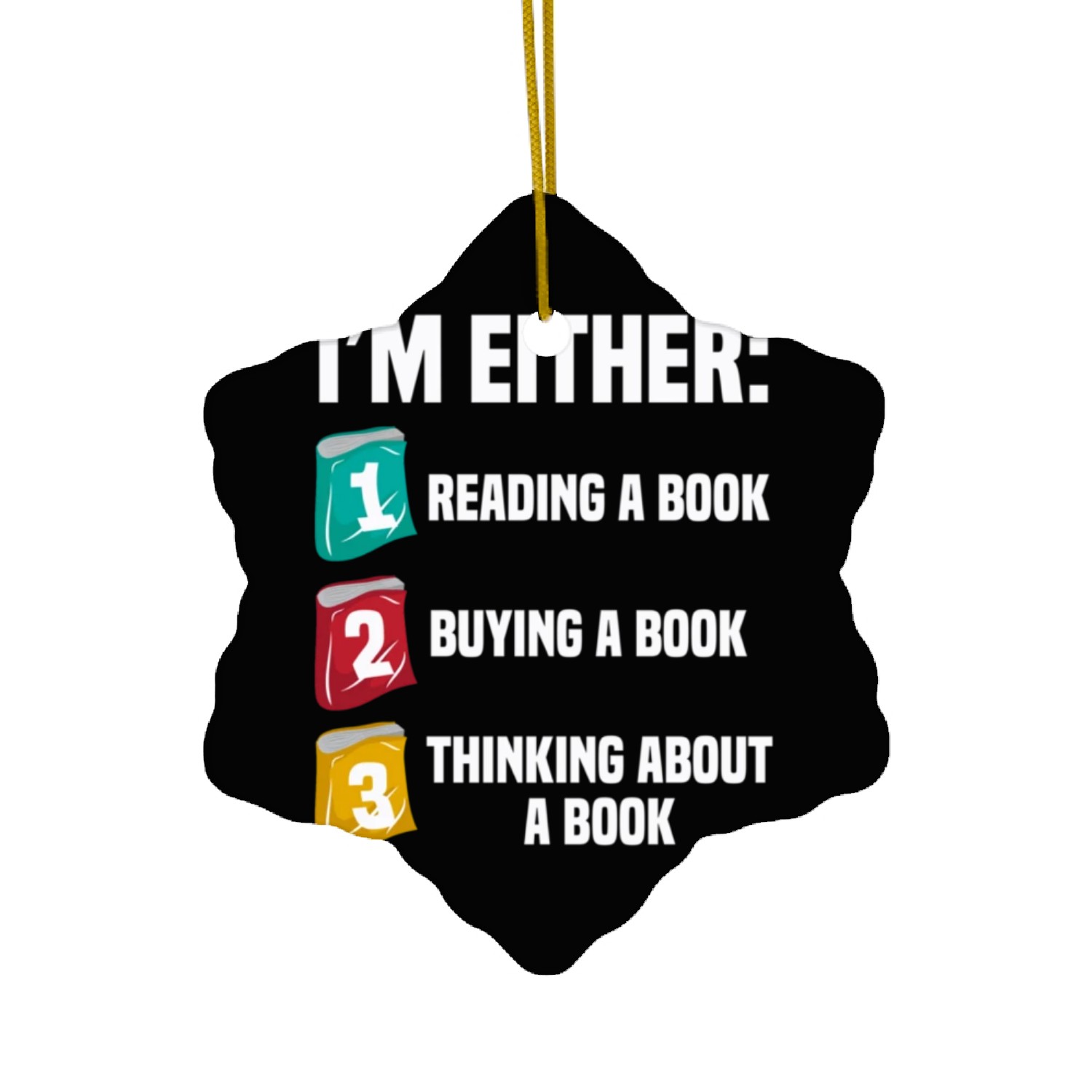 Reading Lover Gift Book Nerd Ceramic Ornaments