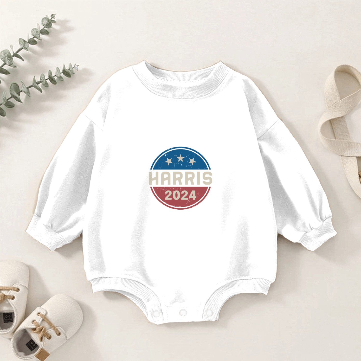 Harris 2024 Kamala Harris For President Baby Romper Sweatshirts