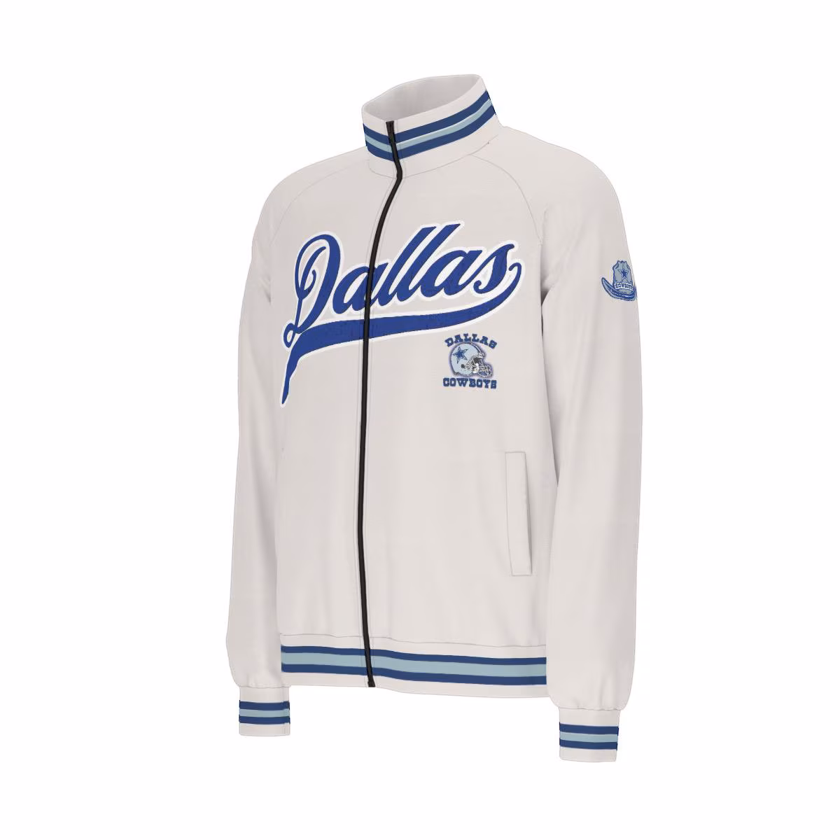 Dallas Cowboys Raglan-Sleeve Stand Collar Jacket
