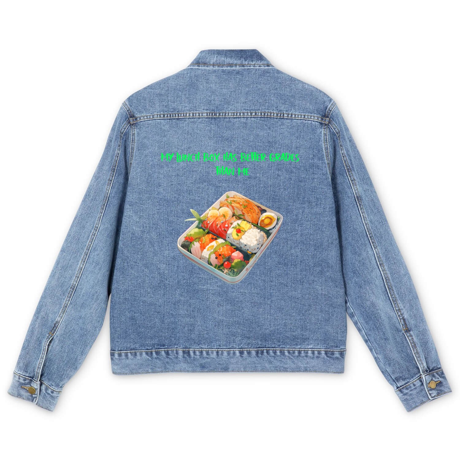 My lunch box has better grades than me Men's Denim Jackets