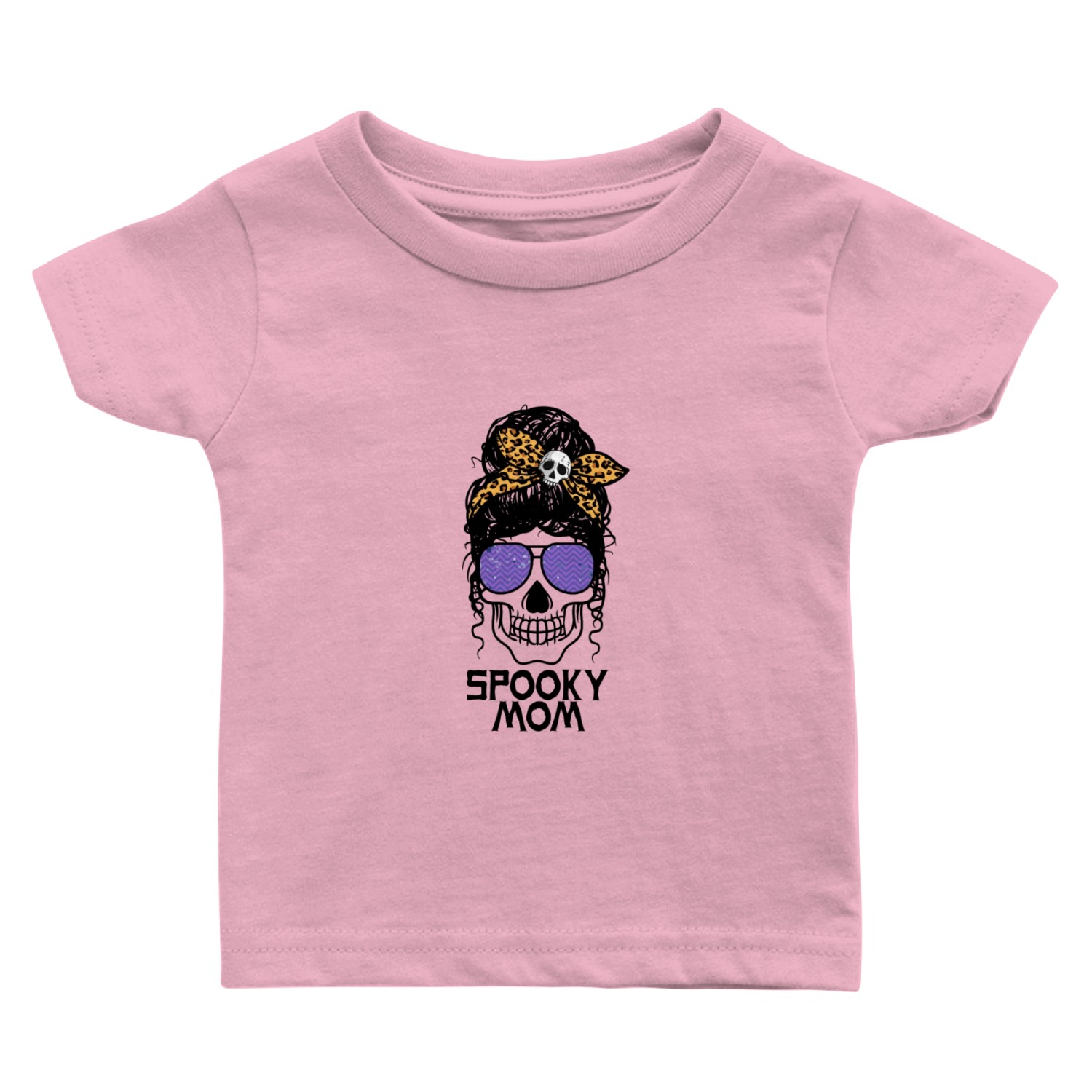 Spooky Mom - Messy Bun Baby T Shirts