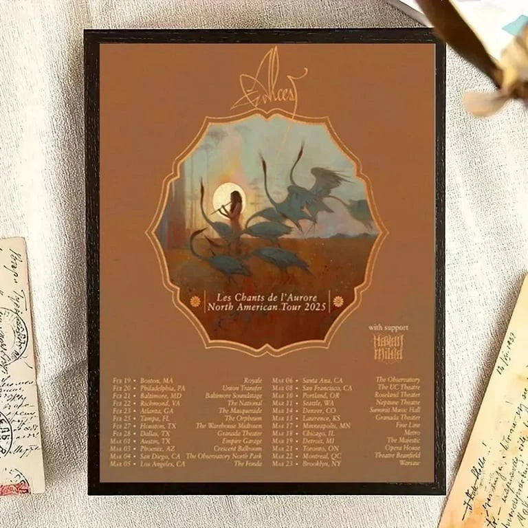 Alcest North America Tour 2025 Poster