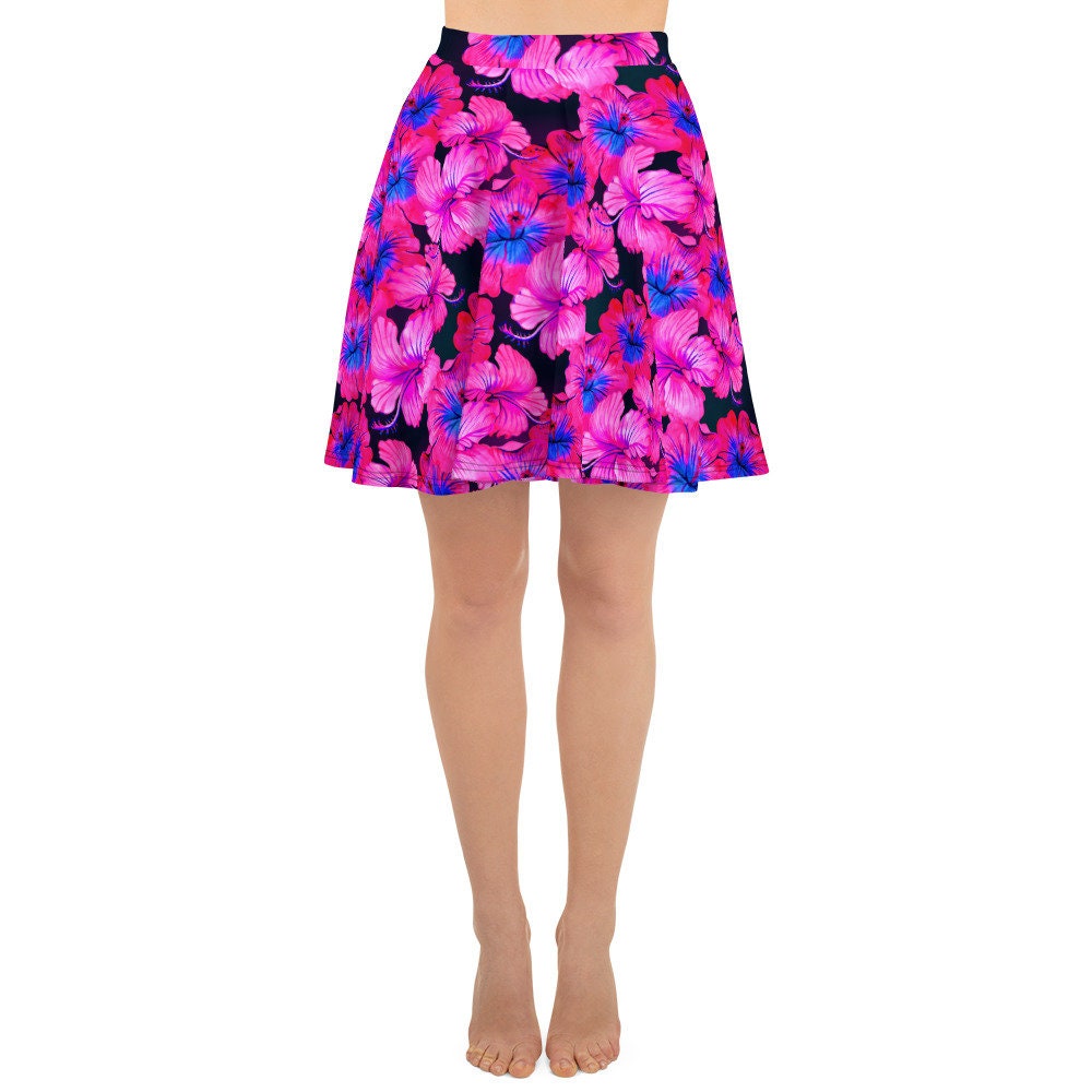 Neon Tropic Skater Skirt