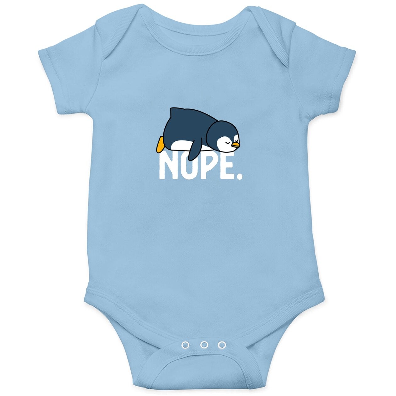 Nope Not Today Lazy Penguin Animal Baby Bodysuit