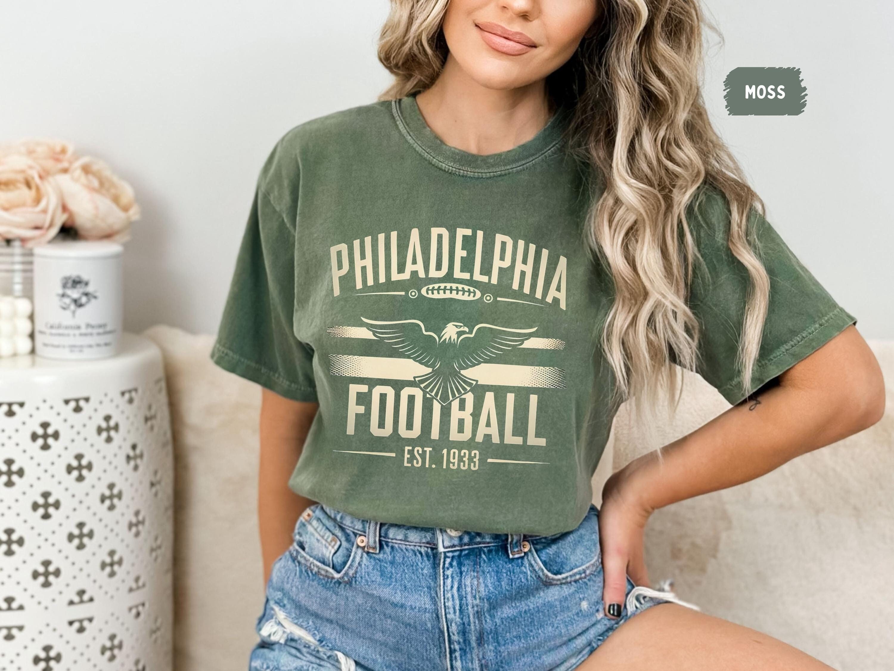 Vintage Philadelphia Football Comfort Colors T-shirt, Retro Philly tee, Eagle Vintage Football Fan Shirt, Distressed Football Tee, Football