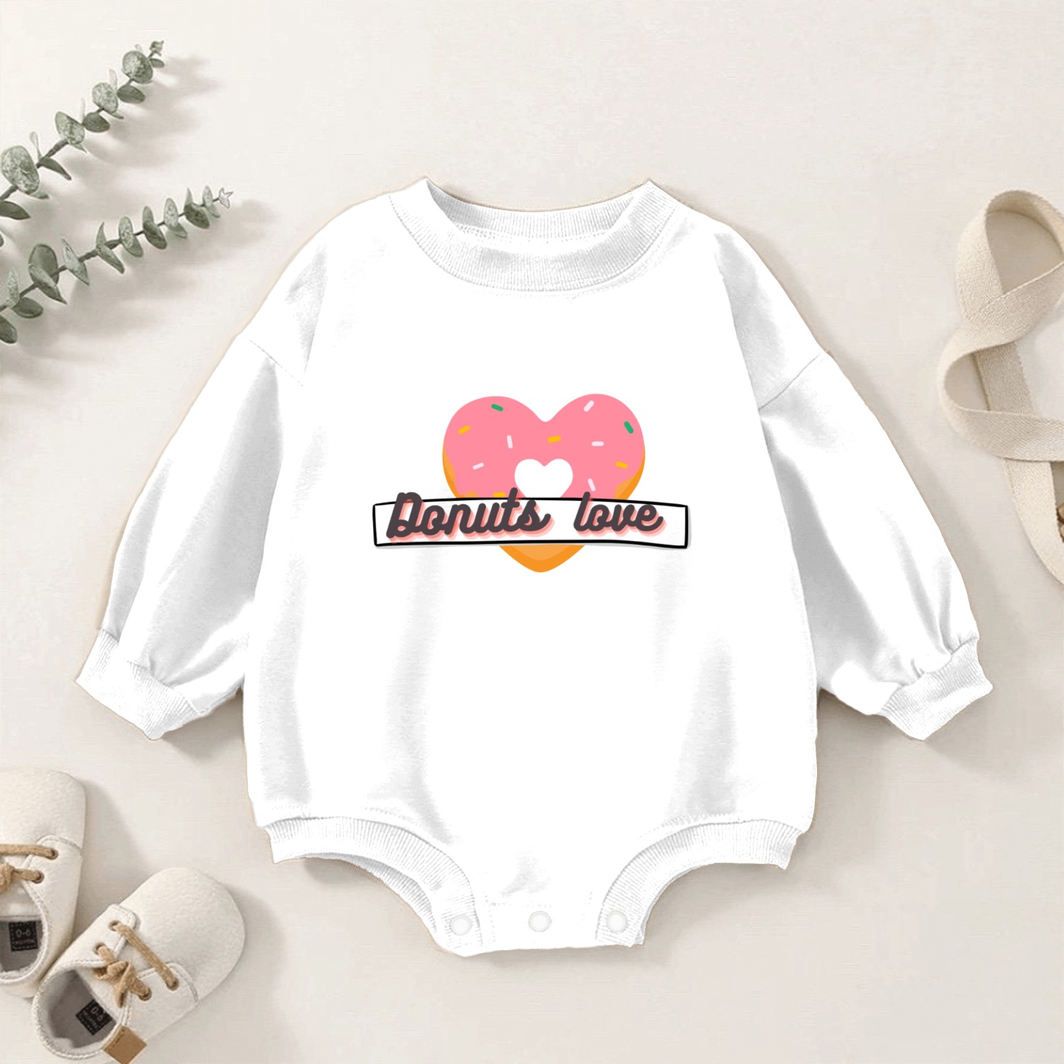 Donuts Lover Baby Romper Sweatshirts