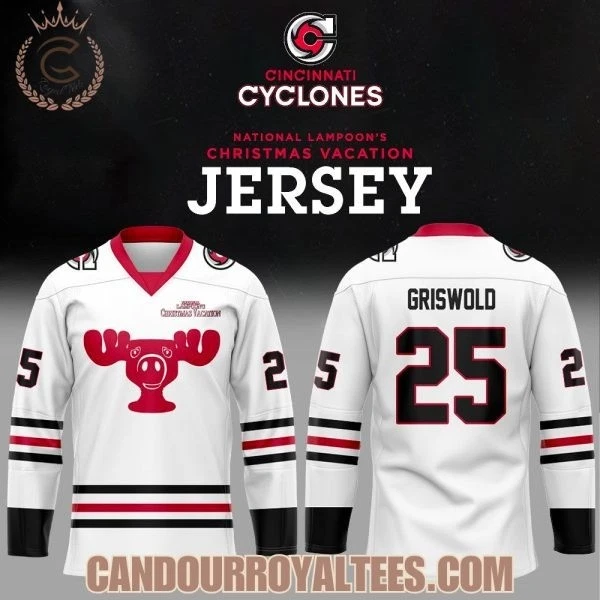 Personalized Cincinnati Cyclone National Lampoons Christmas Vacation Hockey Jersey