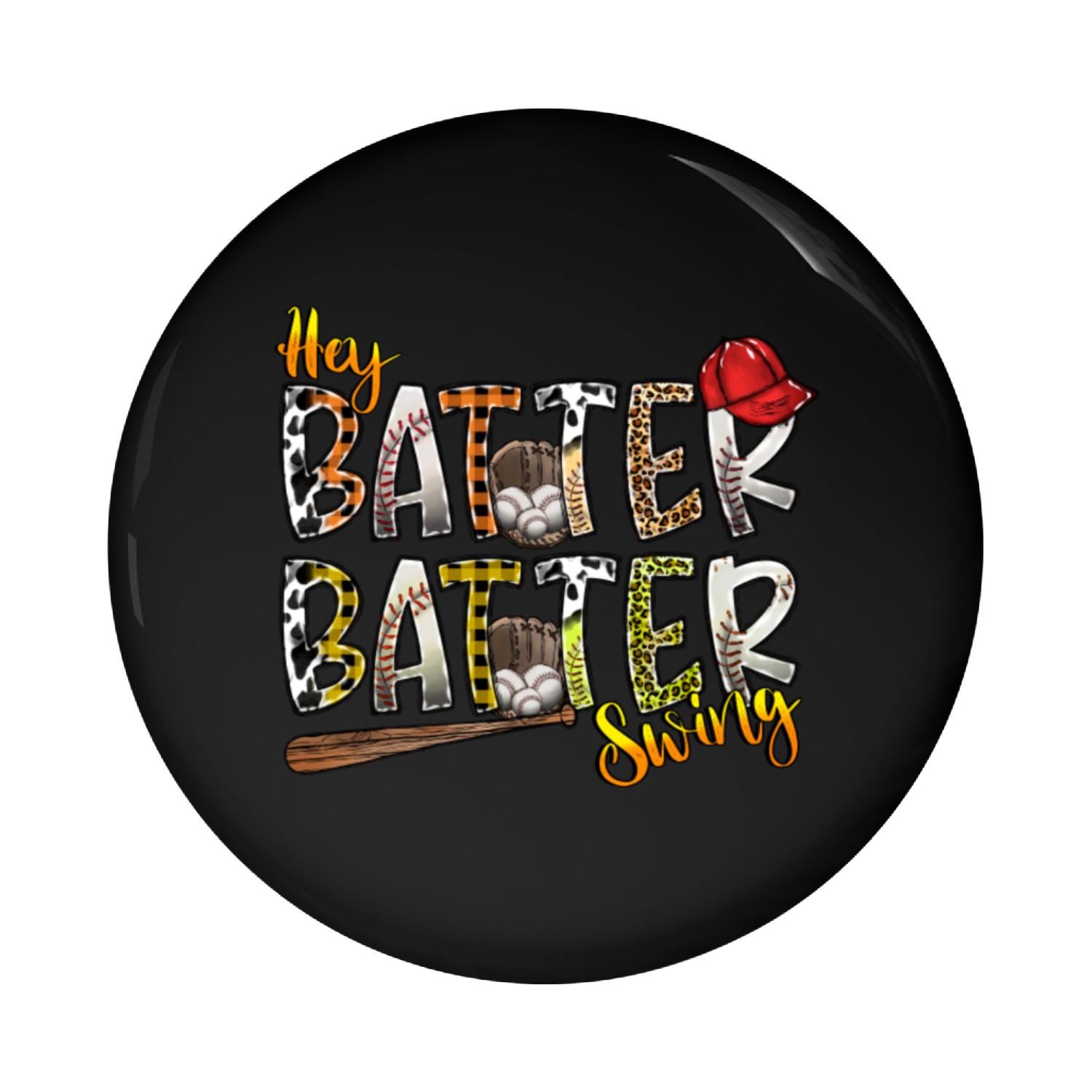Hey Batter Batter Swing Pin Buttons