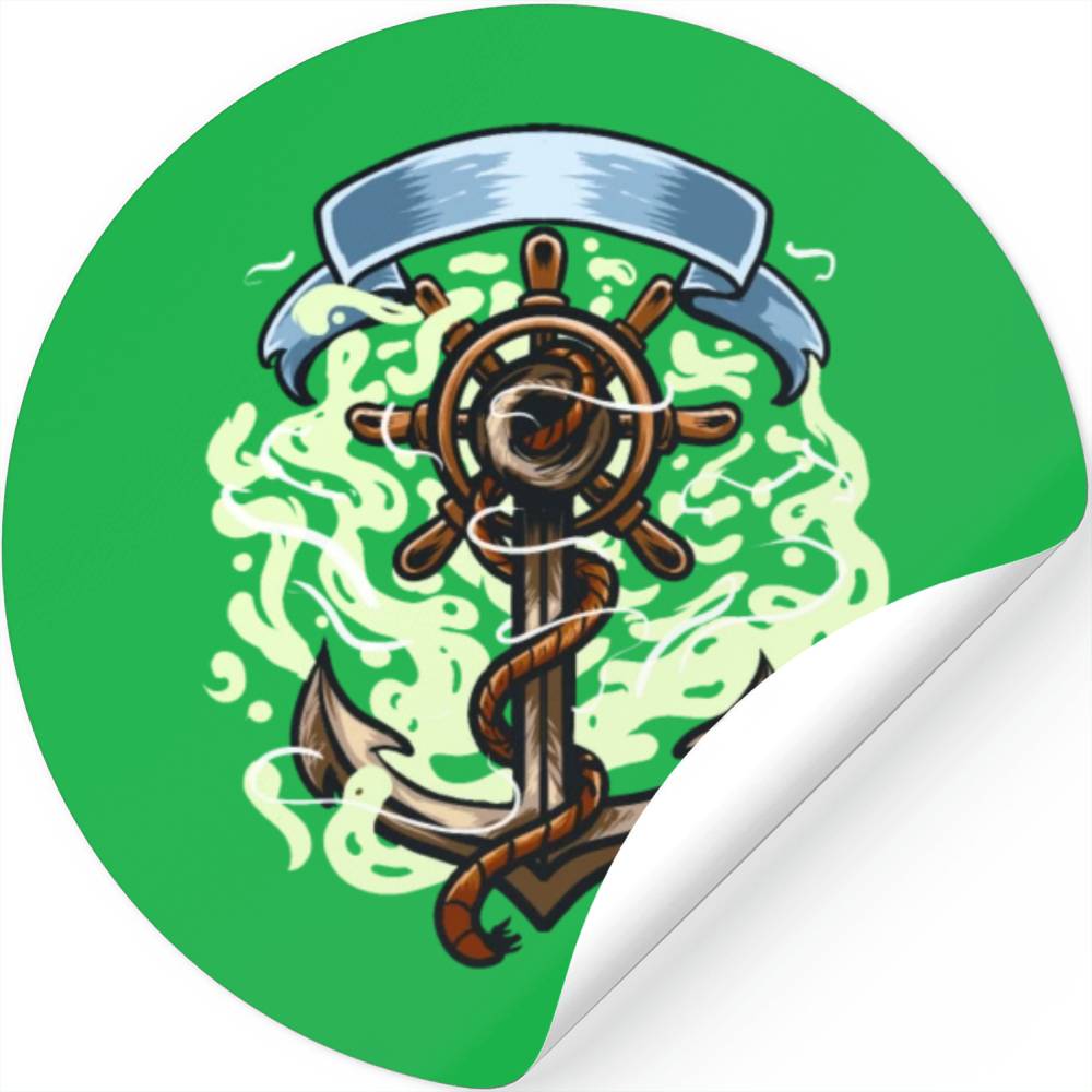Ship Anchor Rope Stickers