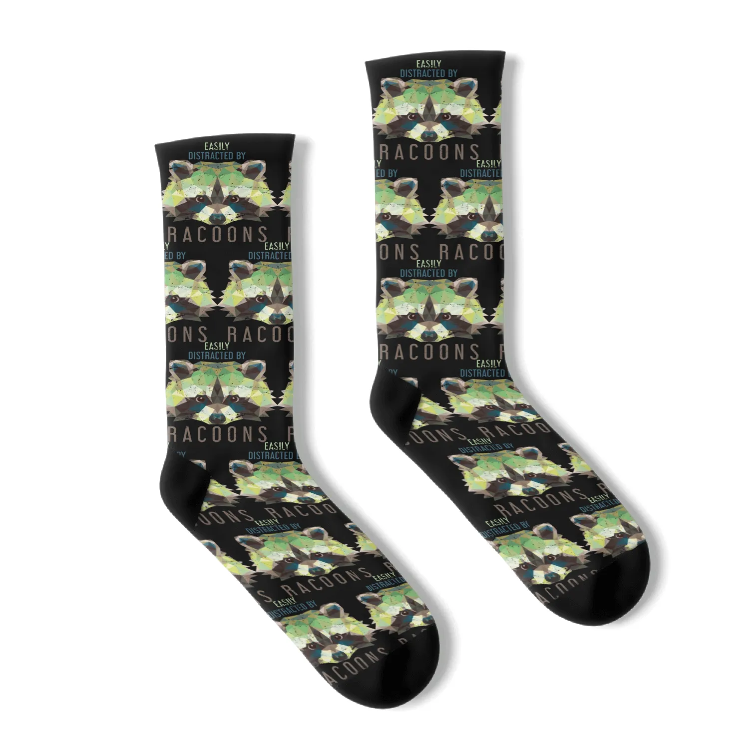 Animal Lover Gift Funny Racoon Socks
