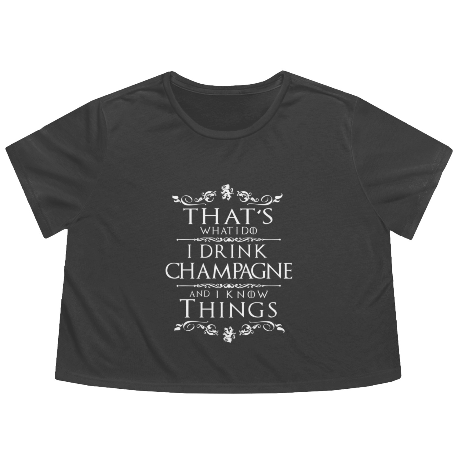 Champagne Champagne Champagne Flowy Cropped Tees