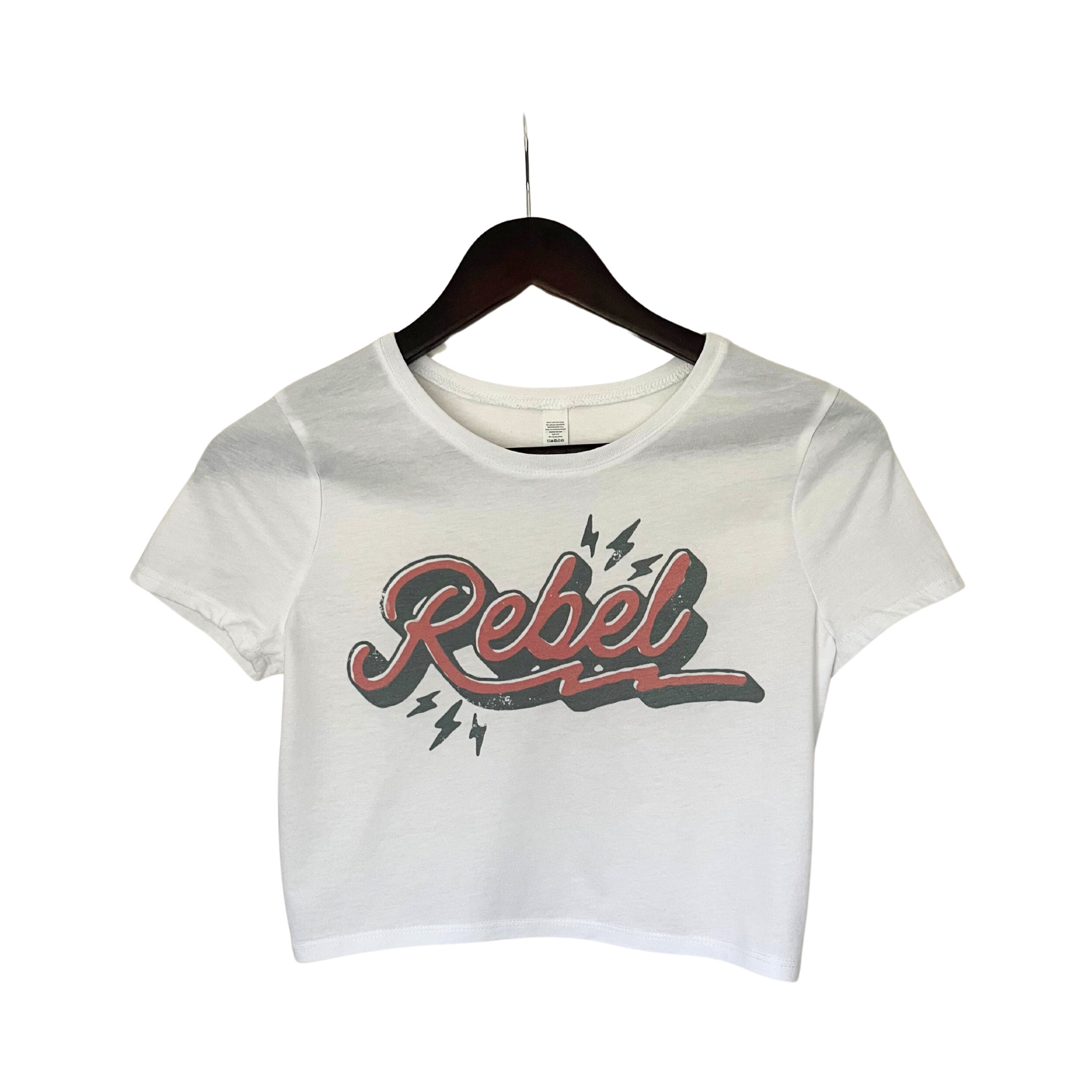 Rebel Crop Top, Vintage Rock Music Band Crop Top Shirt, 90s Retro Fashion Tops, Festival Tops, Streetwear, Gift for Her