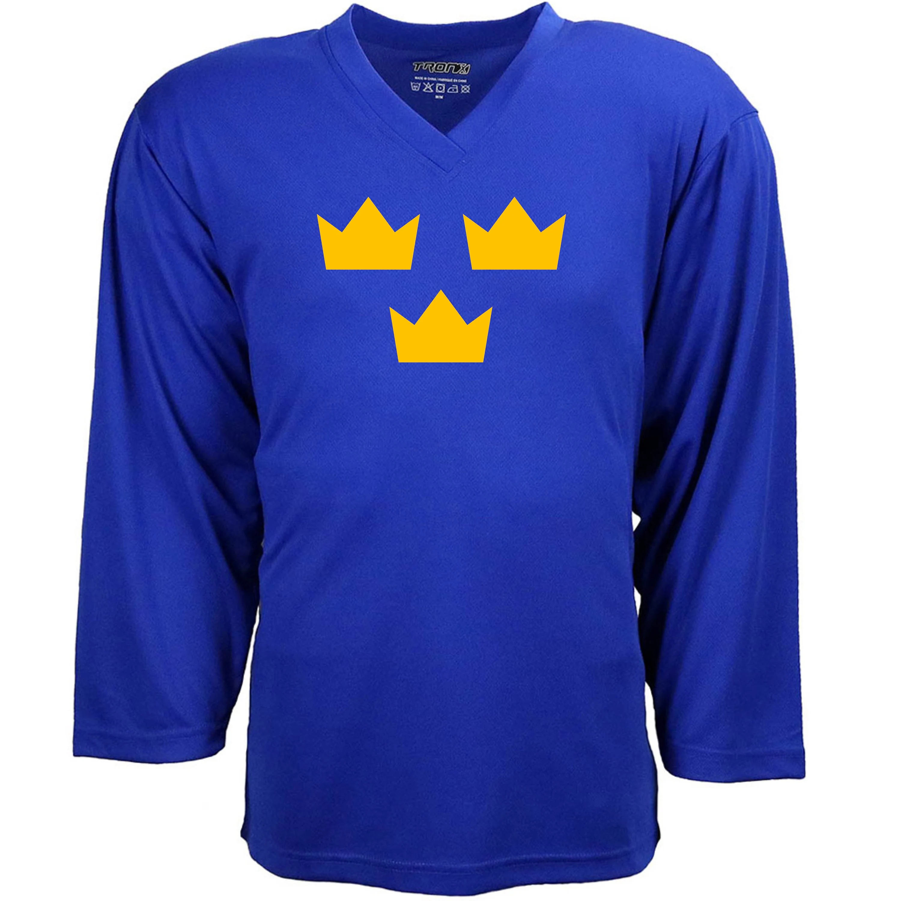 Sweden Crown Graphic on Hockey Jersey customized Name & Number