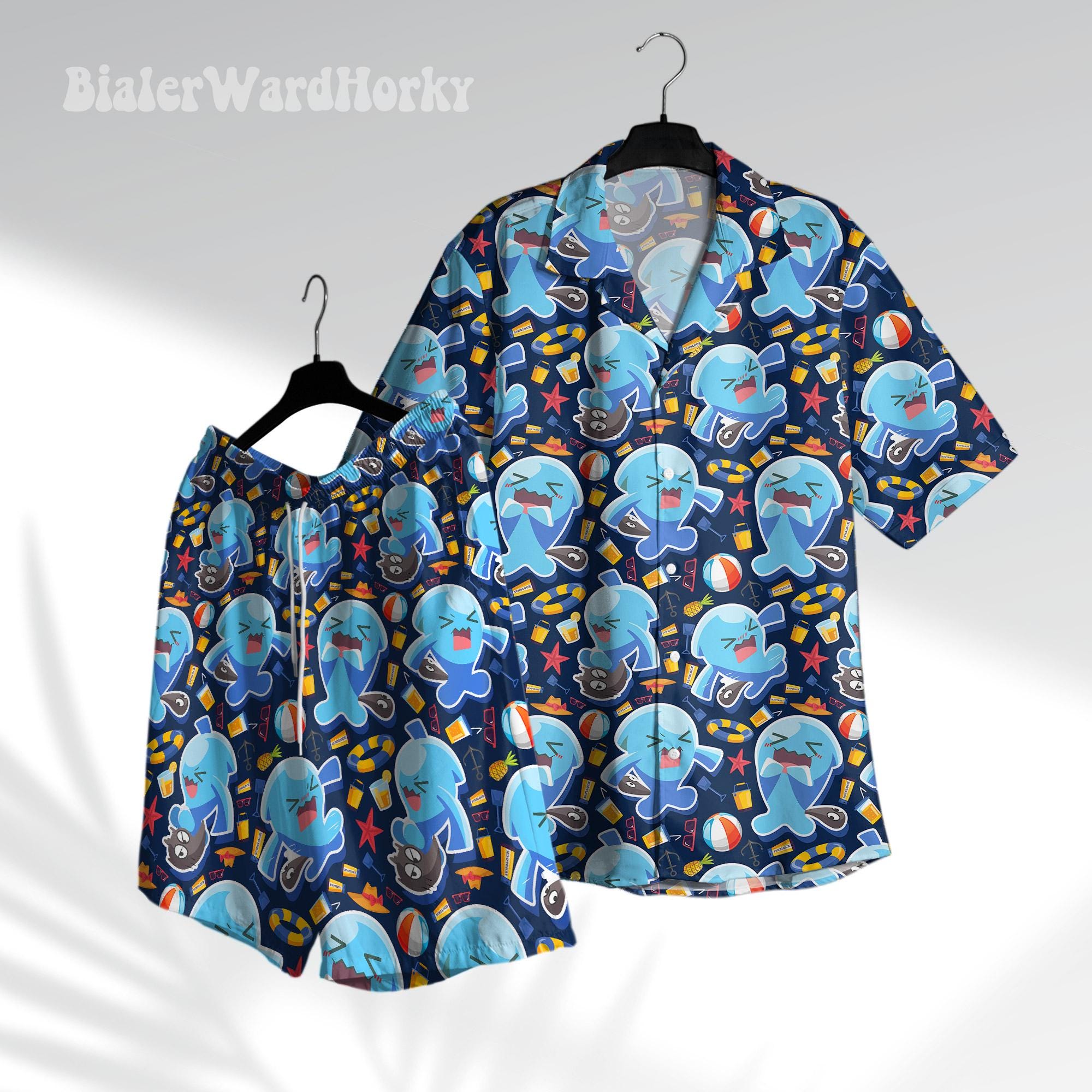 Wobbuffet Cute Hawaiian Shirt Cute Shirt Aloha Shirt Anime Shirt Wobbuffet Gifts