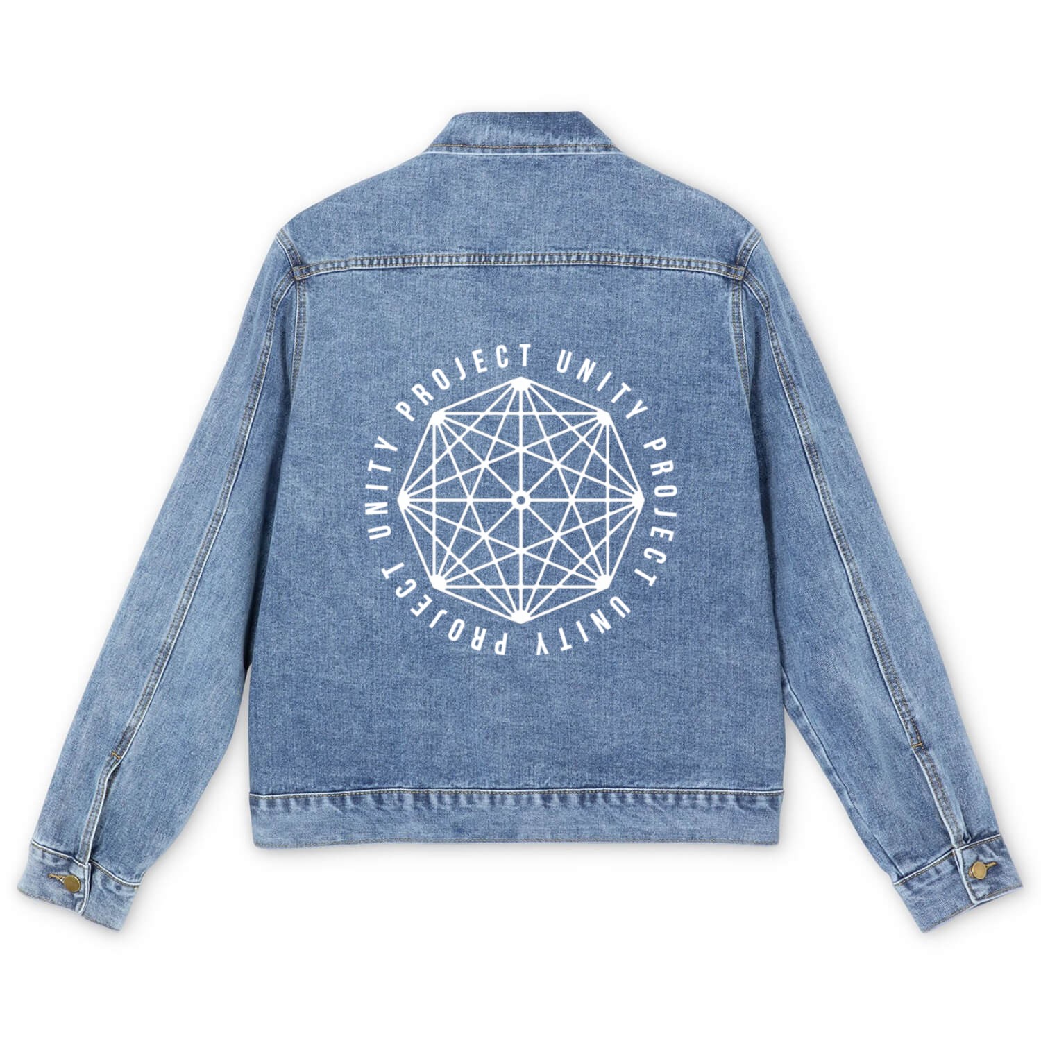 Project Unity Logo (White) Men's Denim Jackets