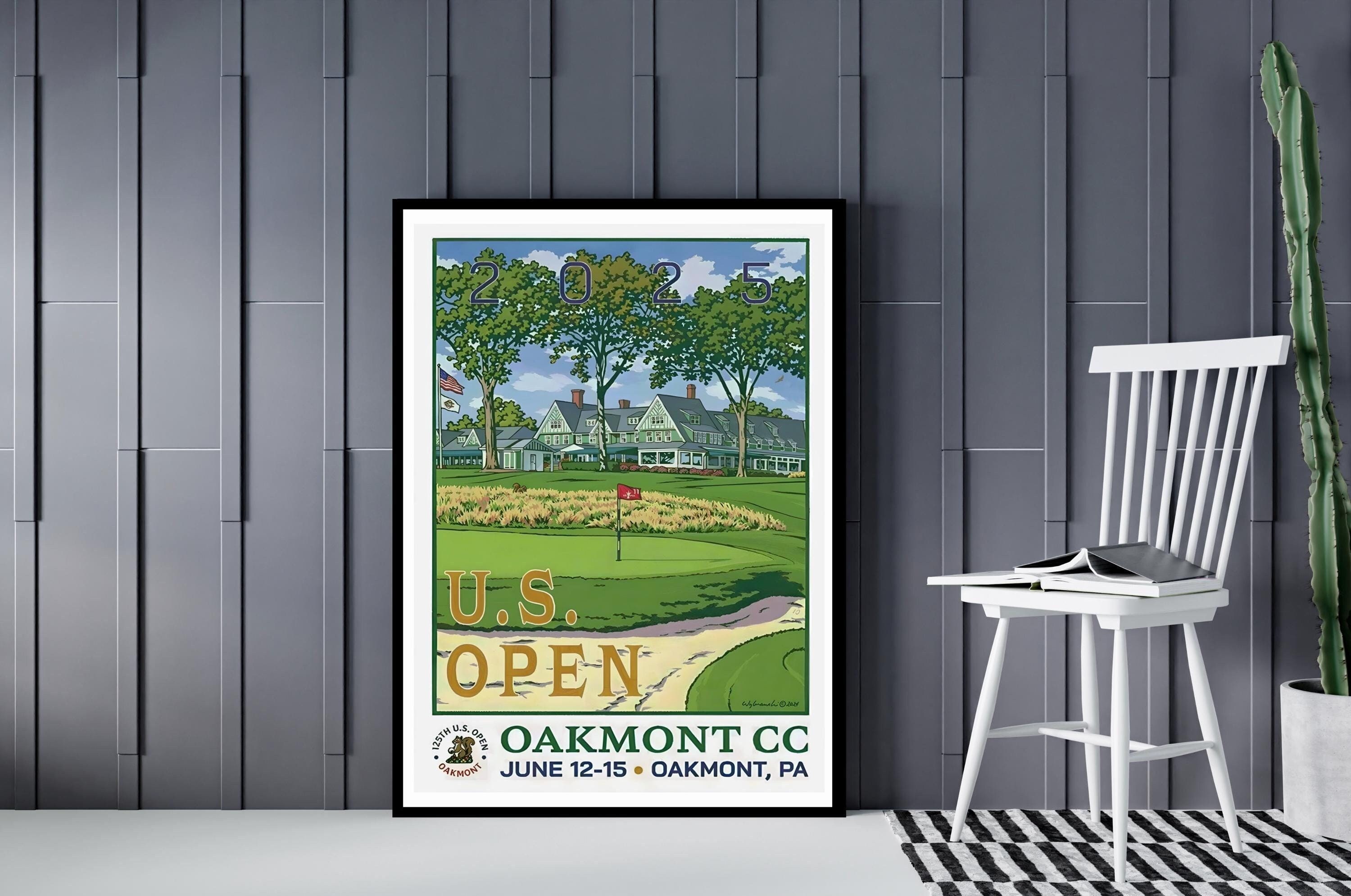 U.S. Open 2025 Golf Poster, Oakmont Resort & Country Club, Golf Sport print, Perfect Gift for Golf Lovers