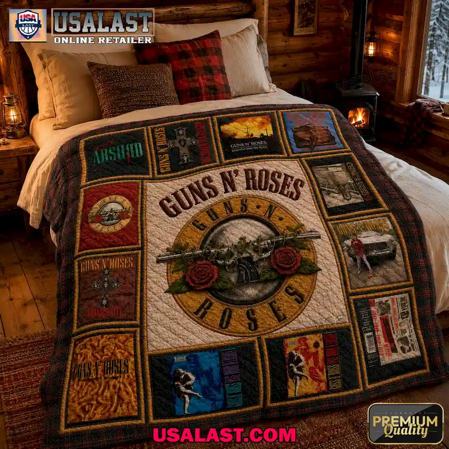 Guns N Roses Rock Band Limited Edition Quilt Blanket