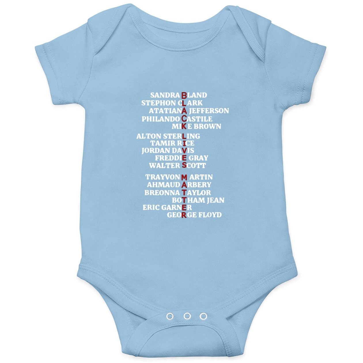 Say Their Names Blm Baby Bodysuit