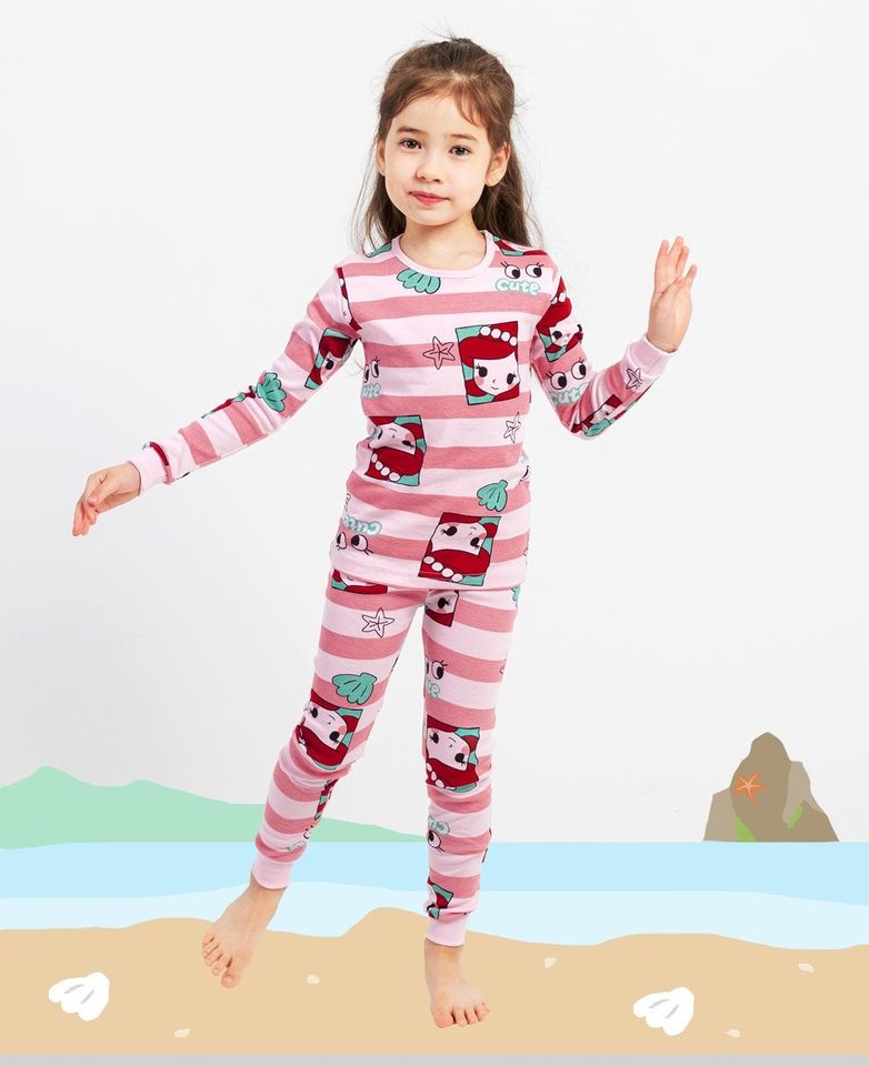 pajamas, Girls Little Mermaid Pajamas, kids pajama set, Pajama set for girls, princess pajamas, Korean pajamas