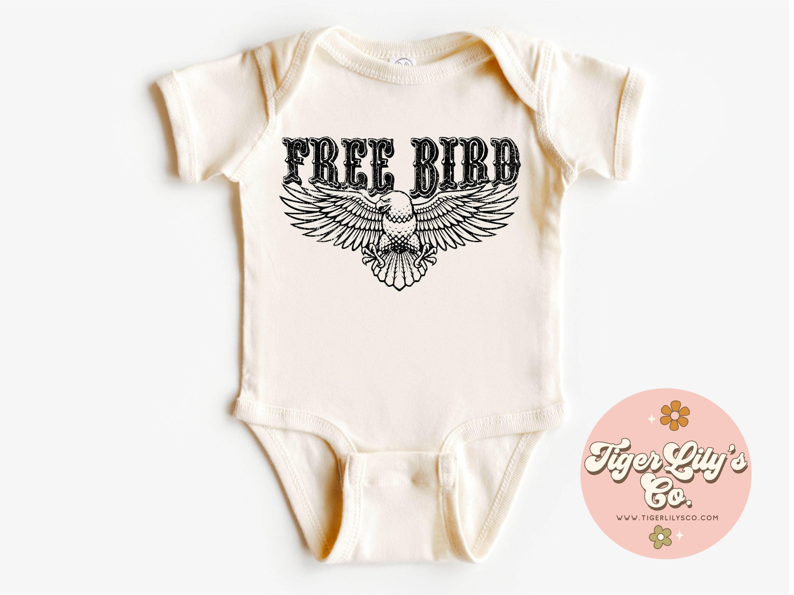 Free Bird Baby Onesie - Retro, Boho, Hippie, Baby Onesies