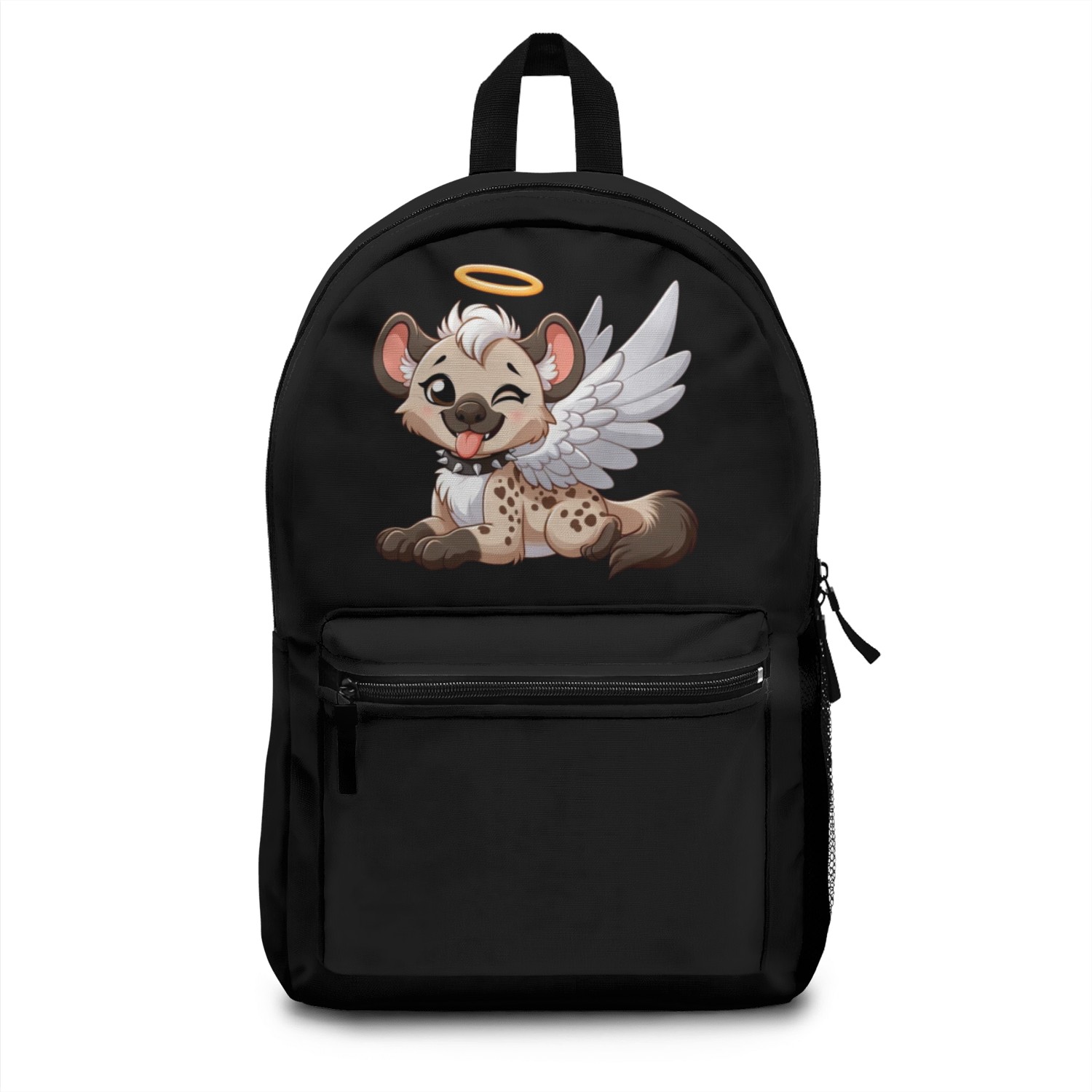 Hyena angel wings halo fantasy Backpacks