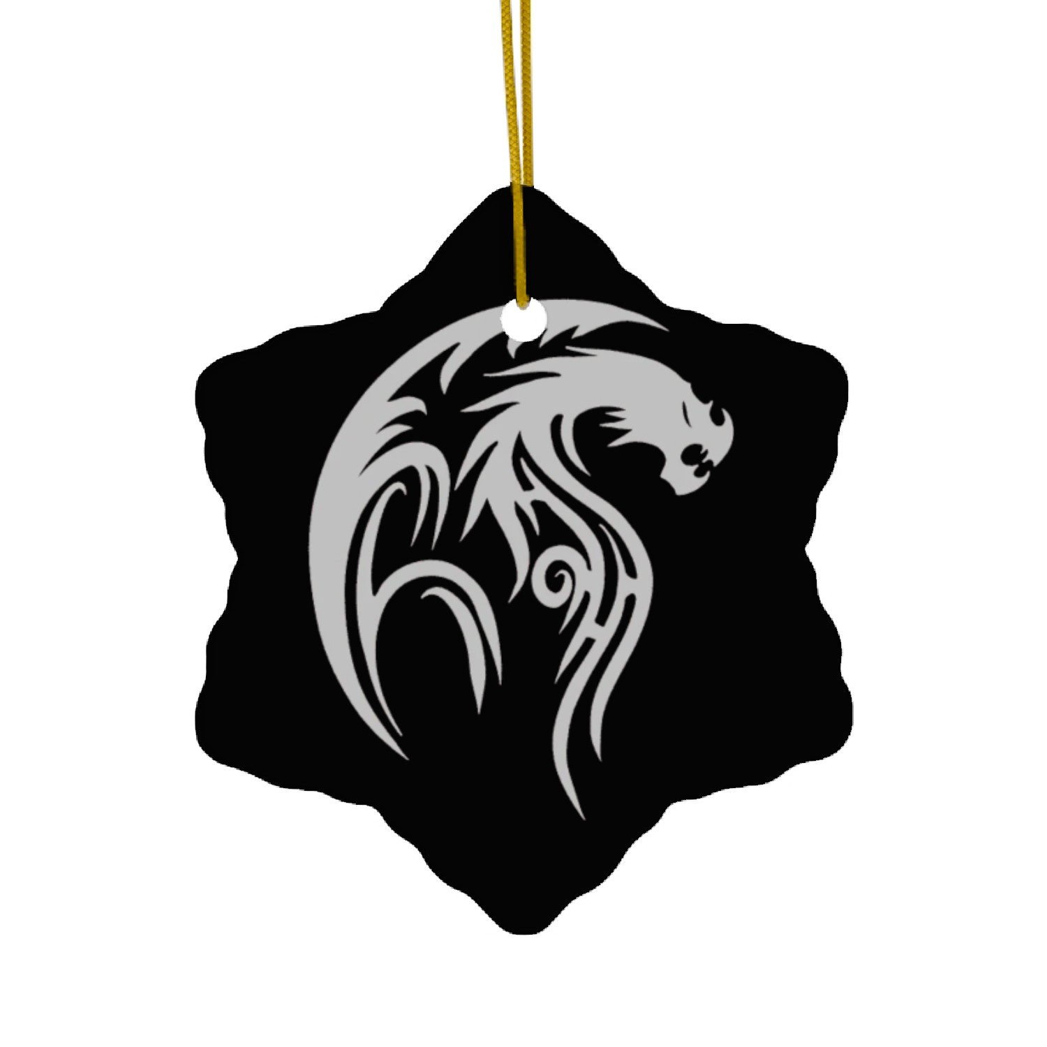 Tribal Dragon Ceramic Ornaments
