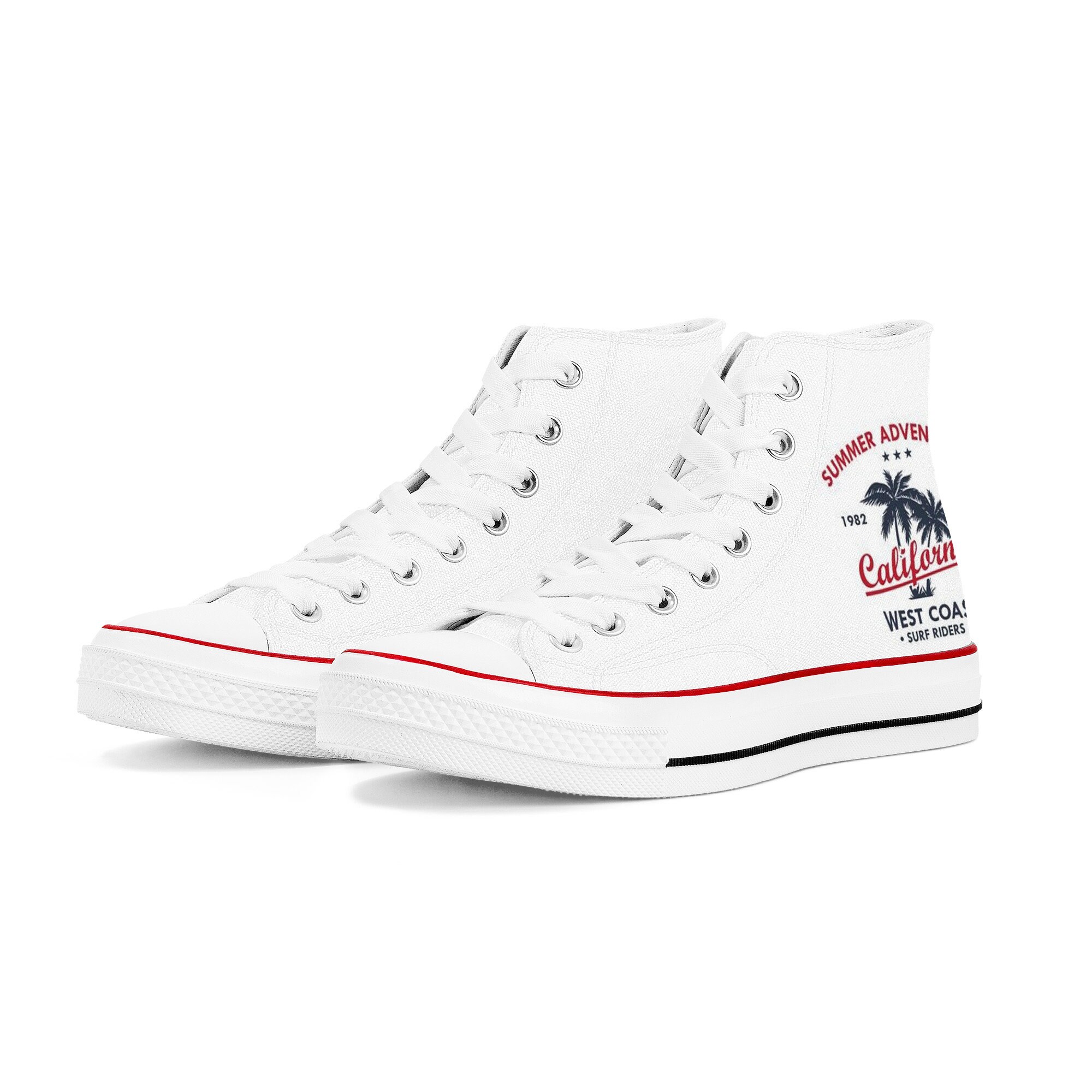 Summer Adventure Beach High Top Sneakers