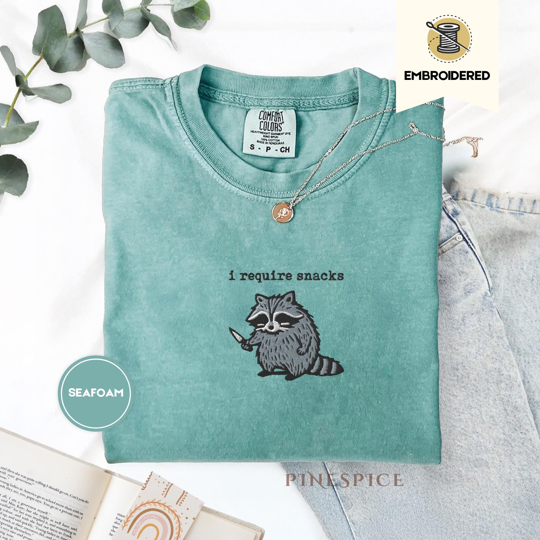 I Require Snacks Raccoon Tee, Funny Goblincore Shirt, Gift for Animal Lover