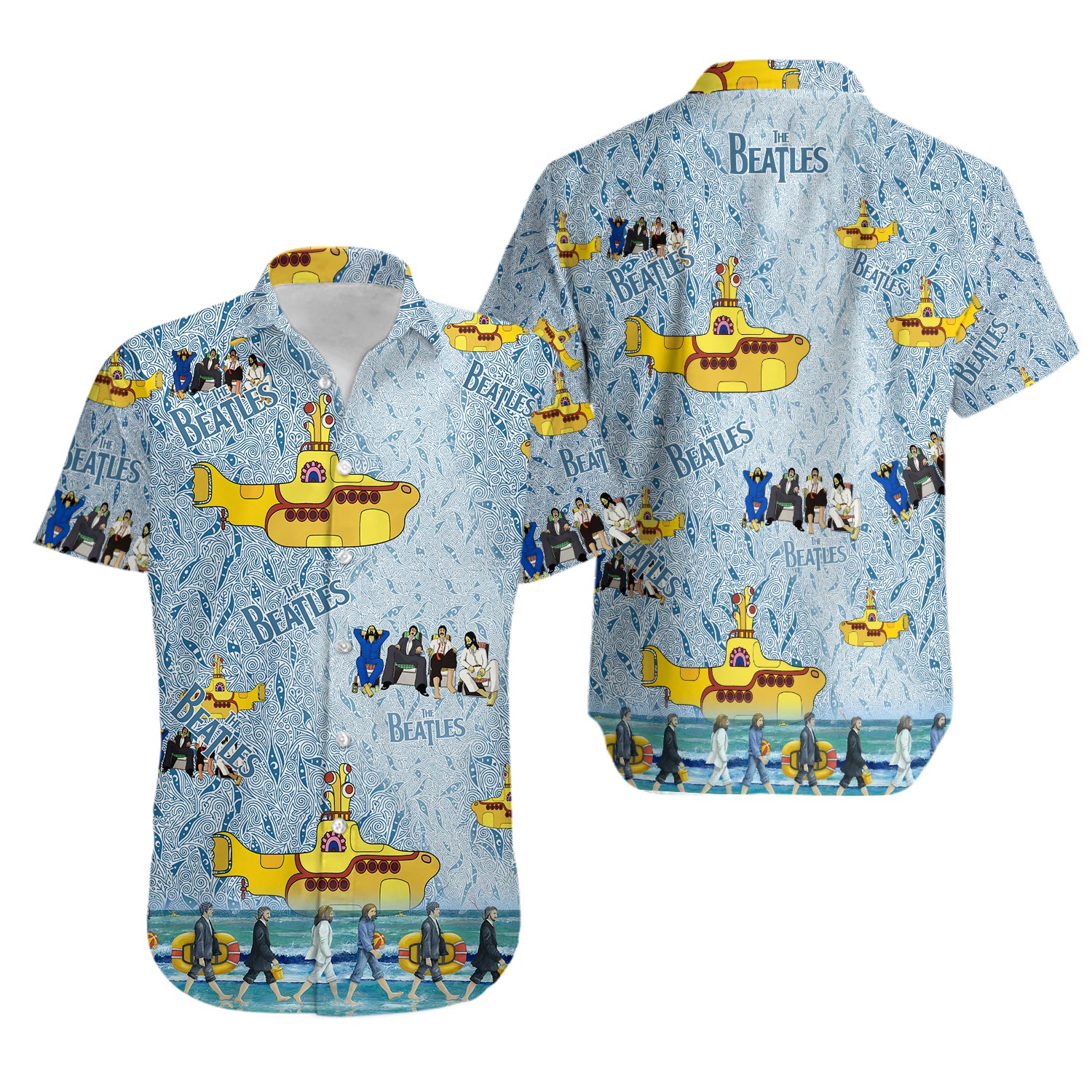 The Beatles Music Band On Beach Aloha Summer Holiday Hawaiian Shirts Fan Gift