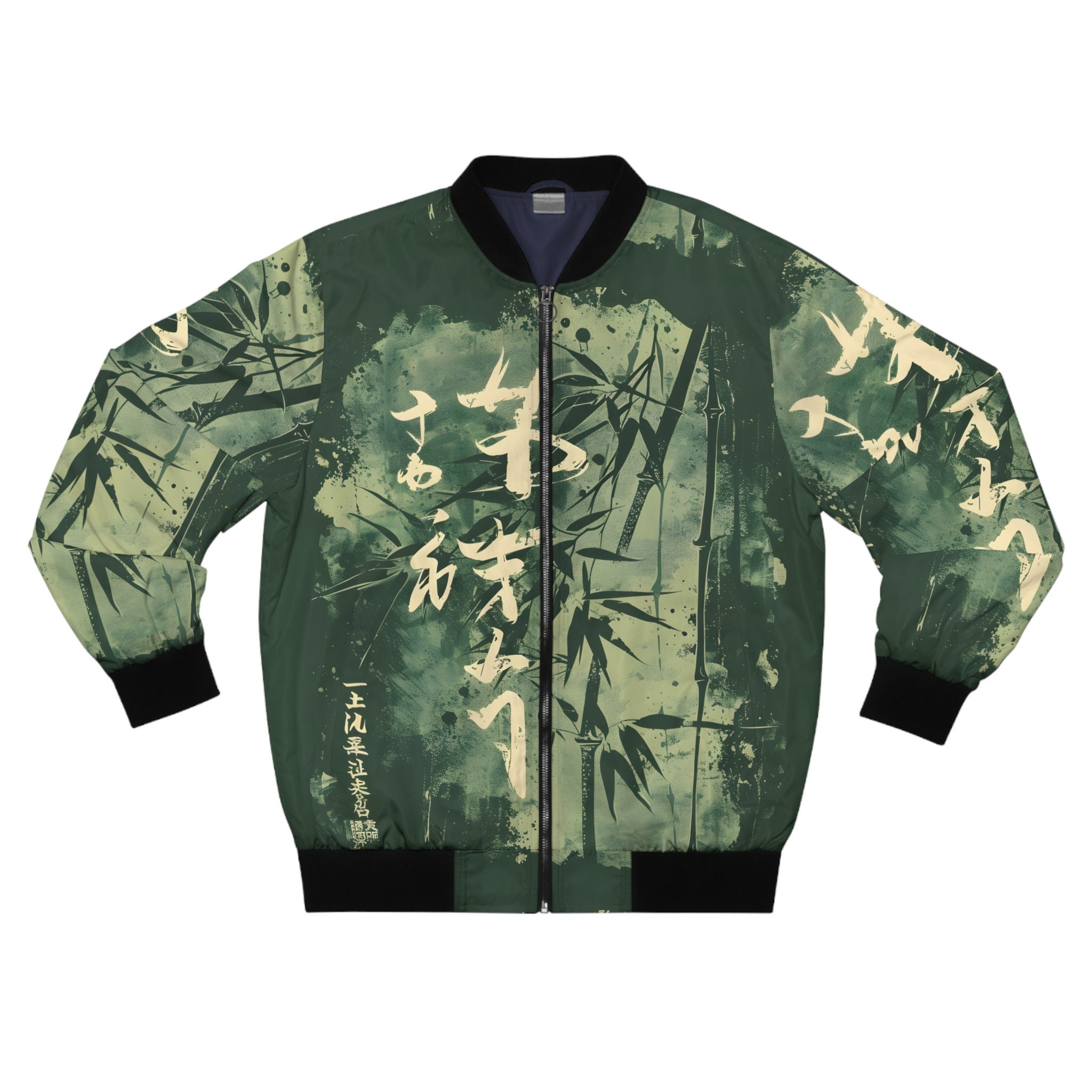 Vintage Japanese Bomber Jacket ,Men's AOP Bomber Jacket,Vintage Flowers Bomber Jacket