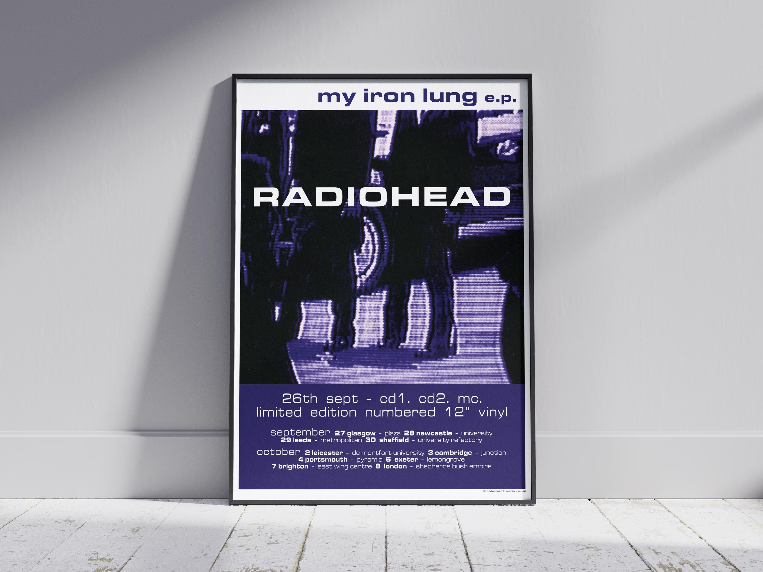 Radiohead My Iron Lung Poster, 90s Alternative Rock Wall Art