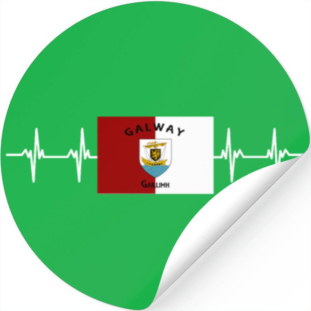 Irish Ireland Galway Flag Stickers