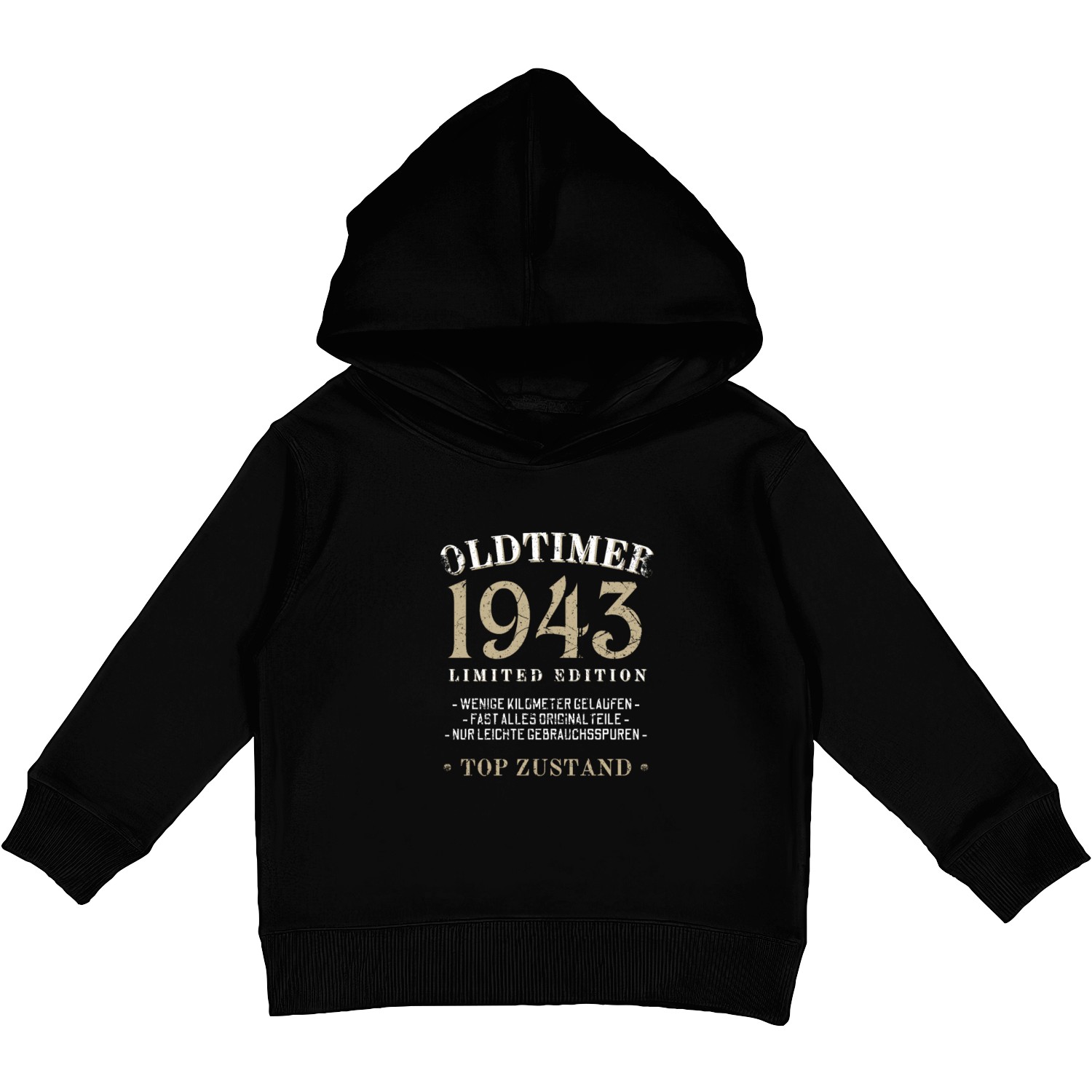 80th Birthday Vintage 1943 Kids Pullover Hoodies