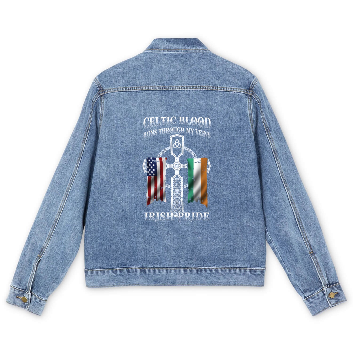 Irish Blood St. Patrick's Day Men's Denim Jackets