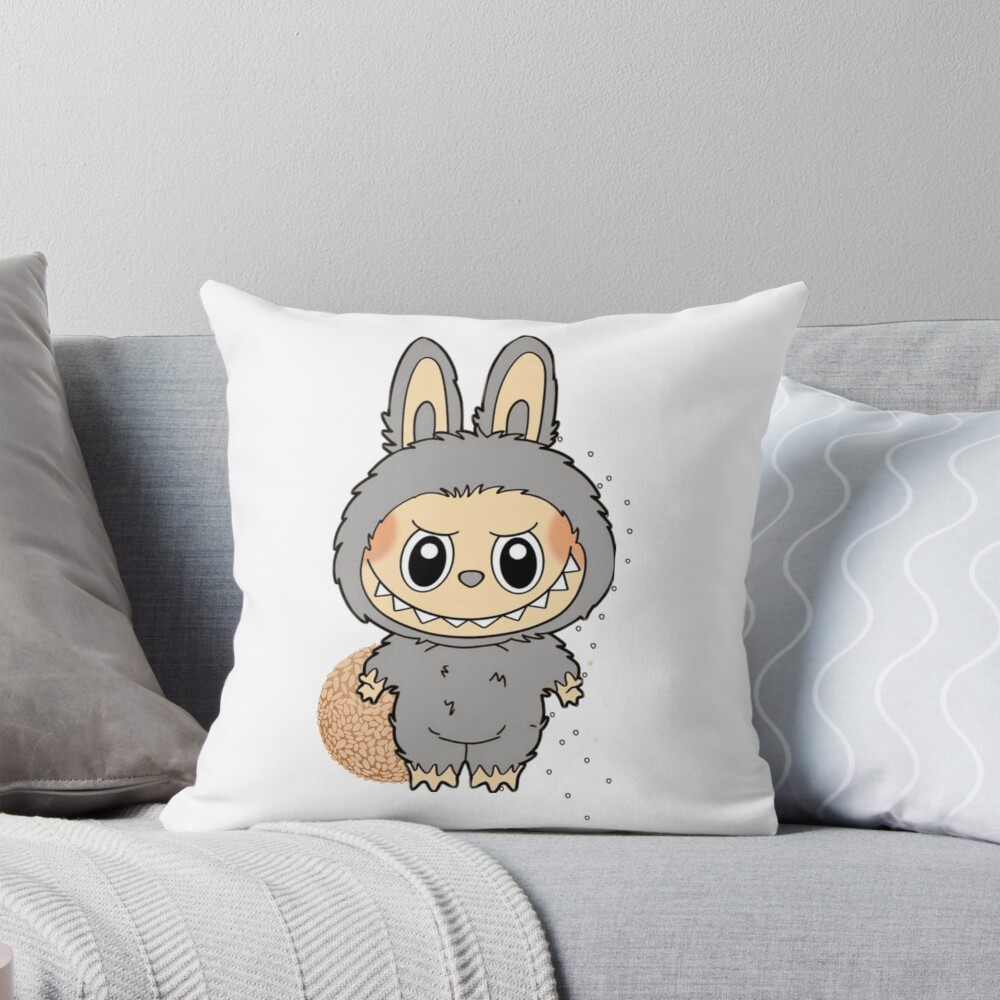Sesame Bean Labubu Pillow, Cute Labubu Pillows Gift, Gift for Fan