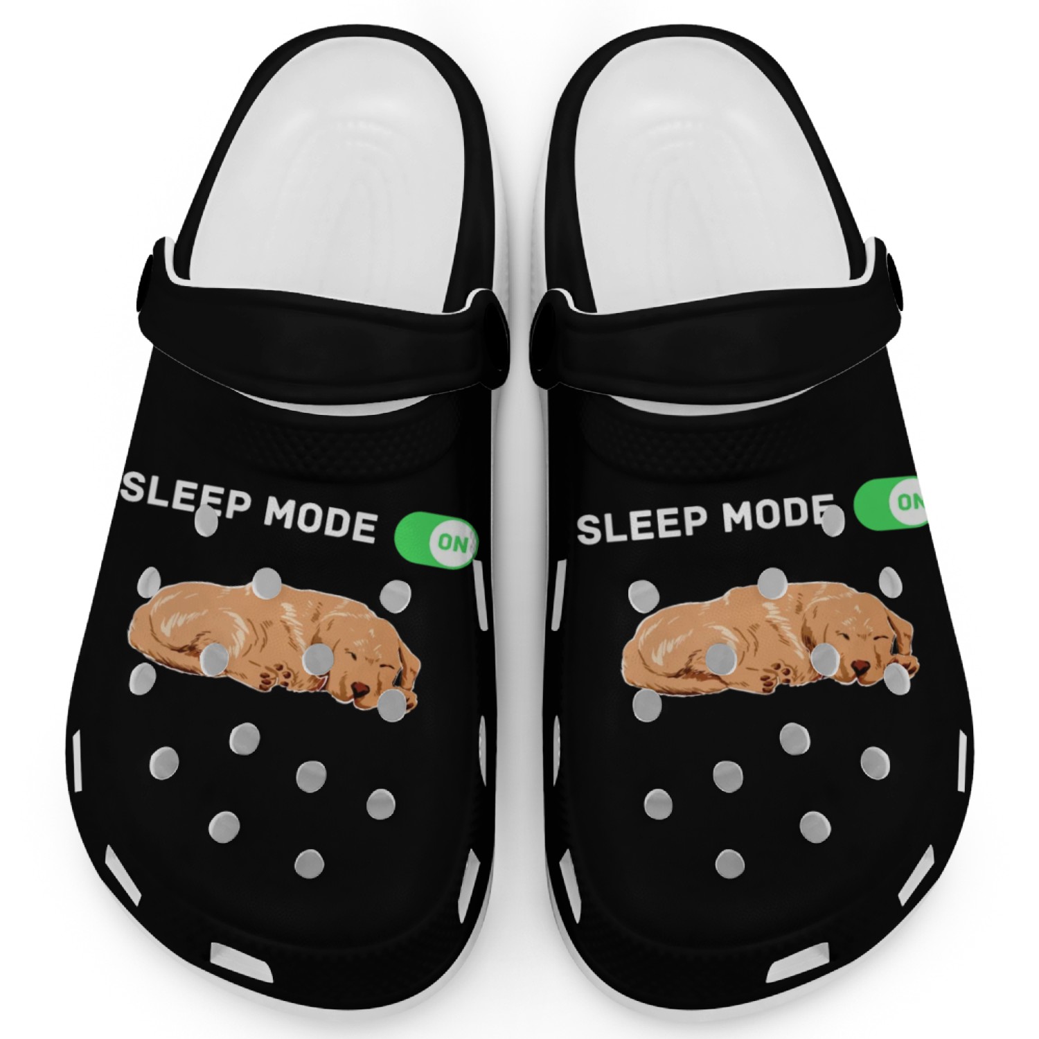 Sleep Mode On, Dog Merch, Dog Pajamas, Golden Retr Clogs