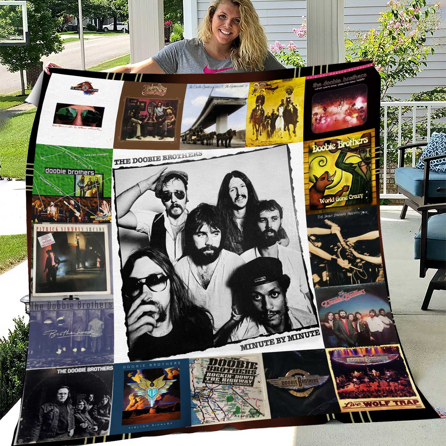The Doobie Brothers Velveteen Plush Fleece Blanket