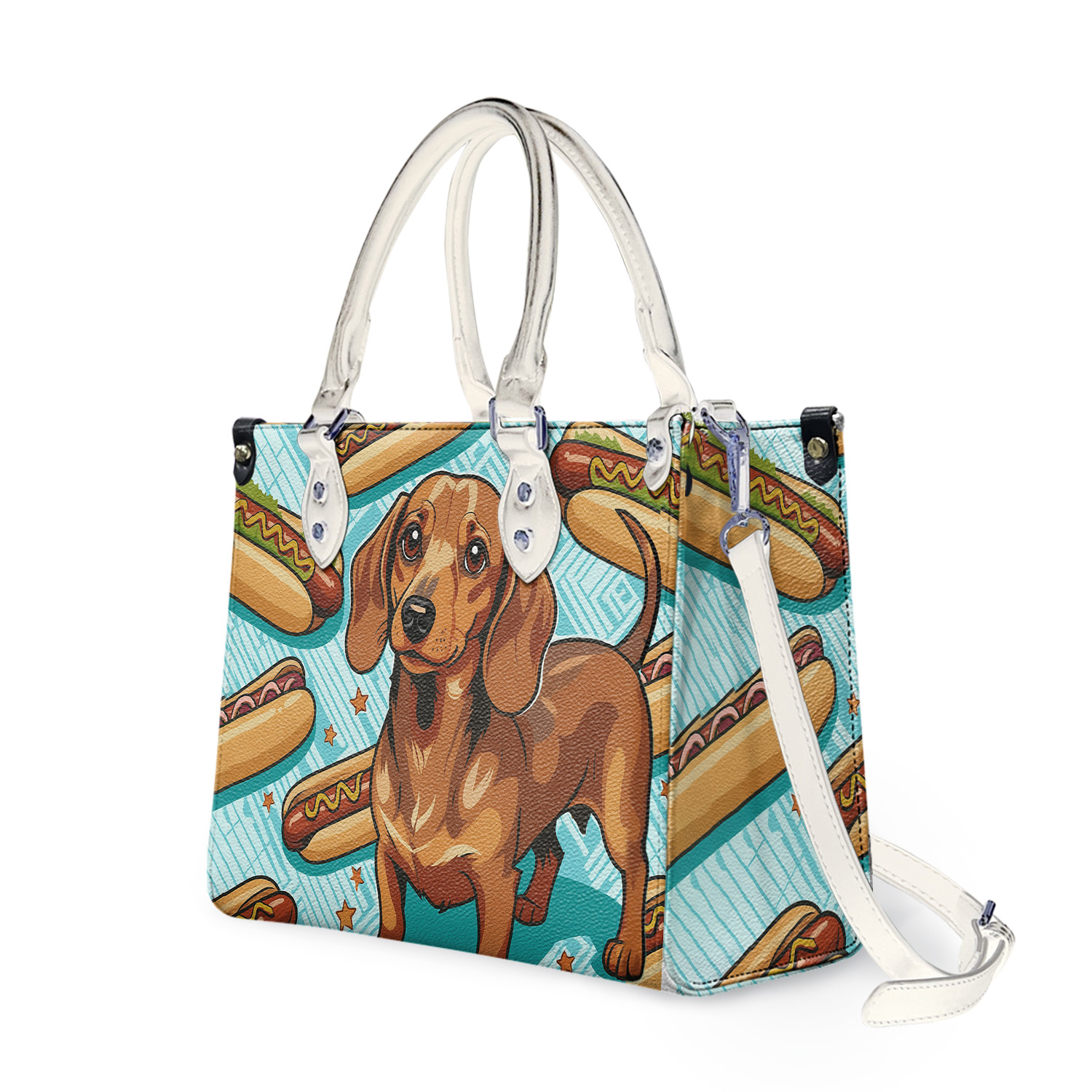 dachshund wennie dog Leather Bags, Dog Lover Gift