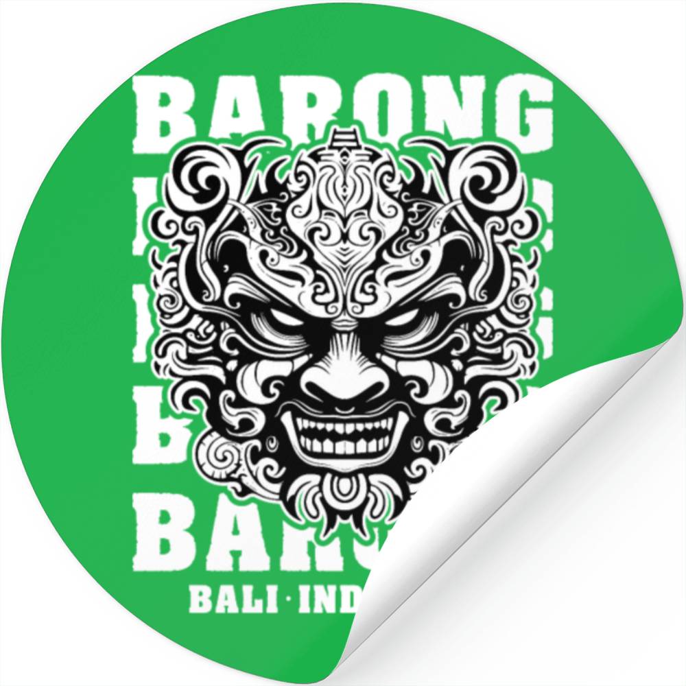 Bali Indonesia Travel Balinese Barong Mask Stickers